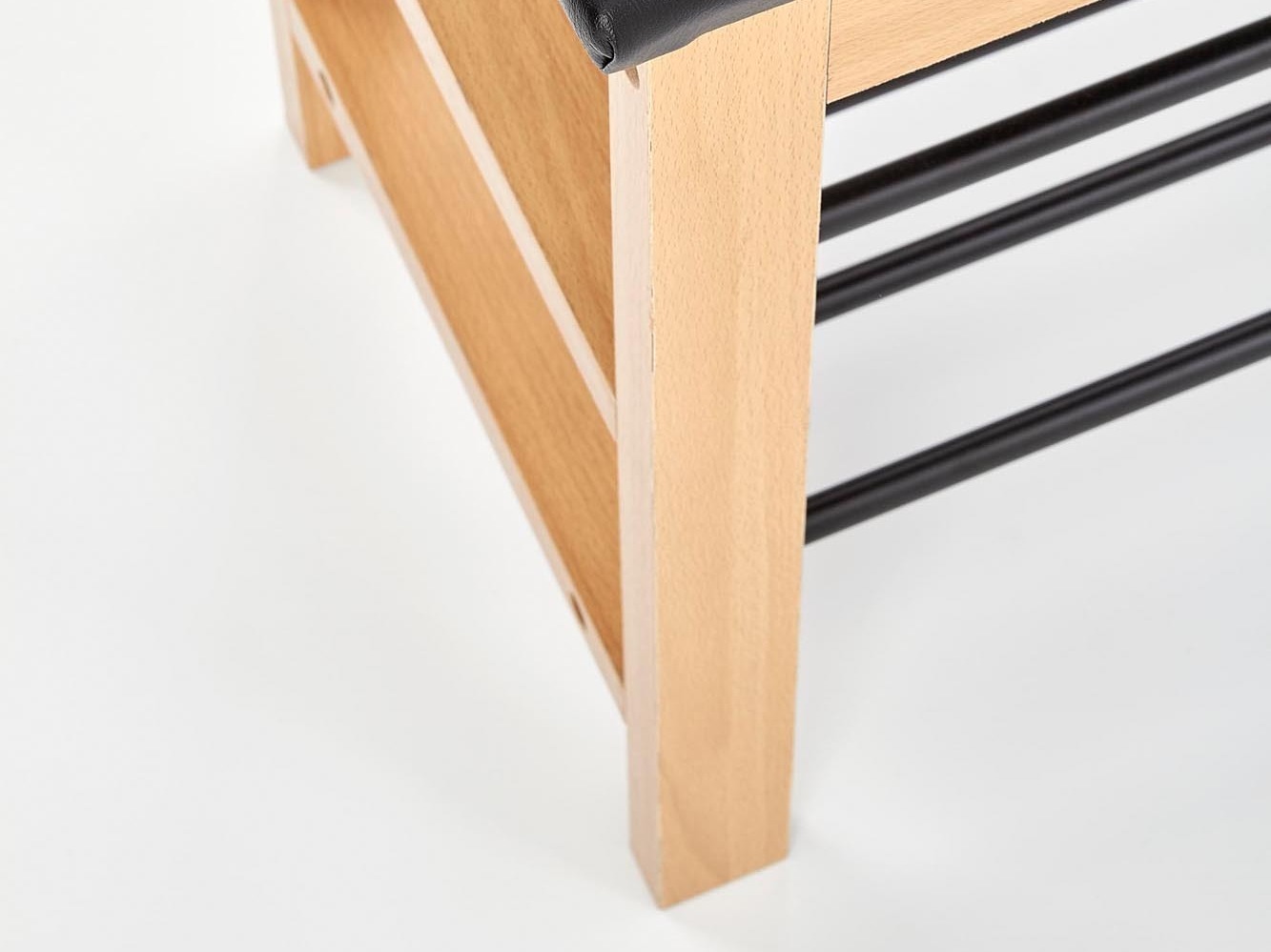 Ripiano per scarpe Houston 967 (Legno massiccio + Nero)