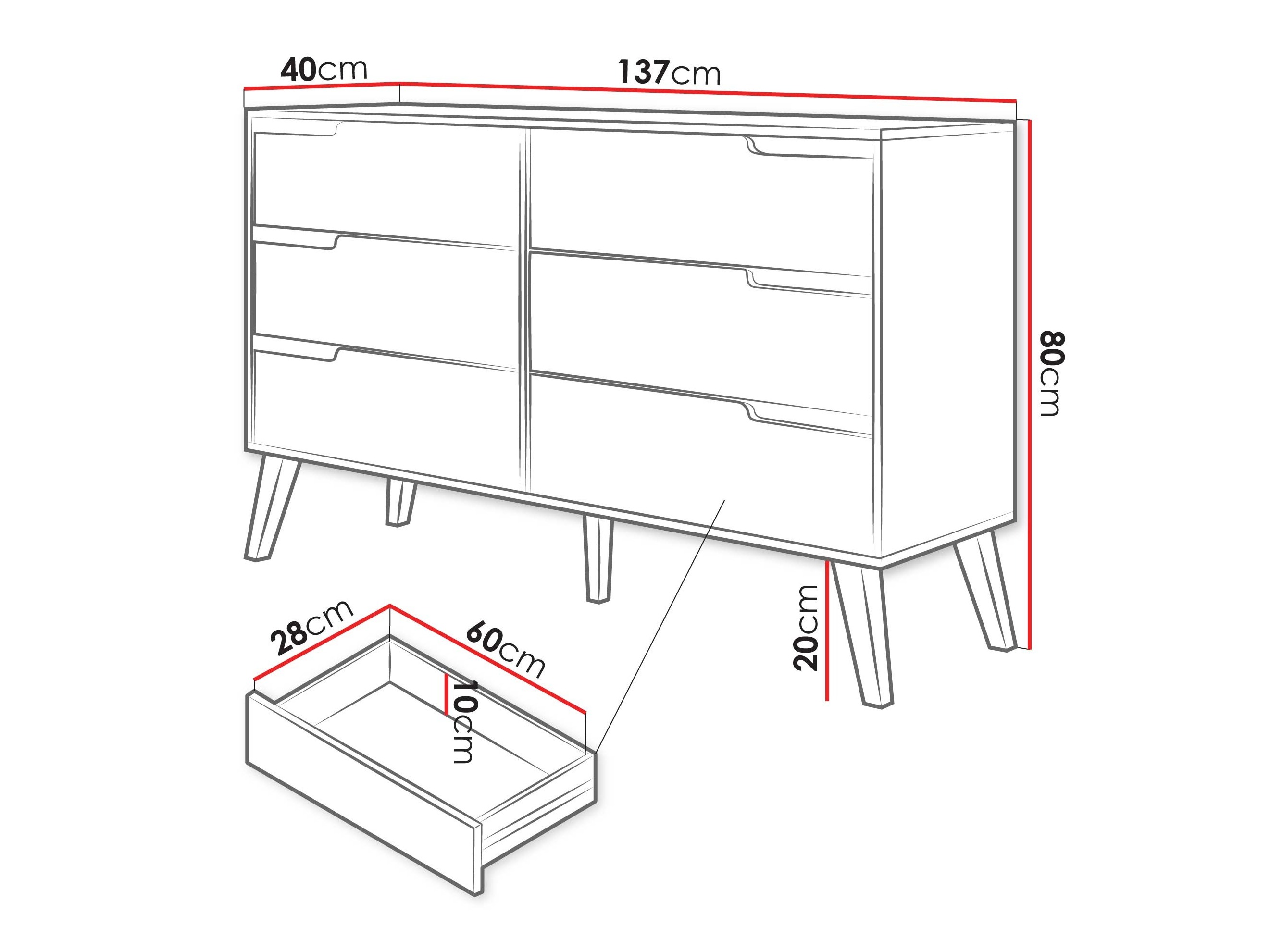 Cassettiera Elbtive 103 (Cachemire)