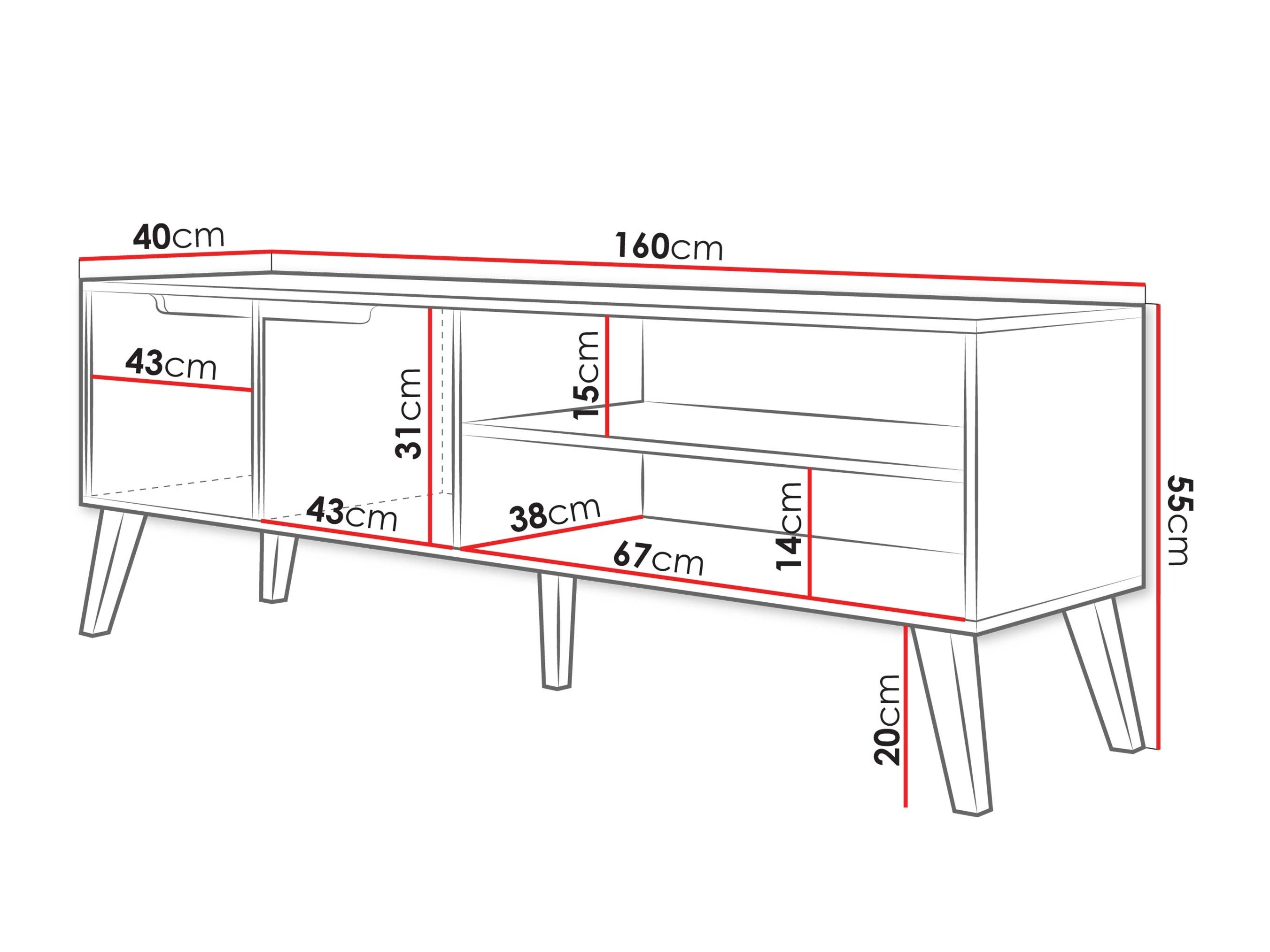 Mobile porta TV Otis (Noce)