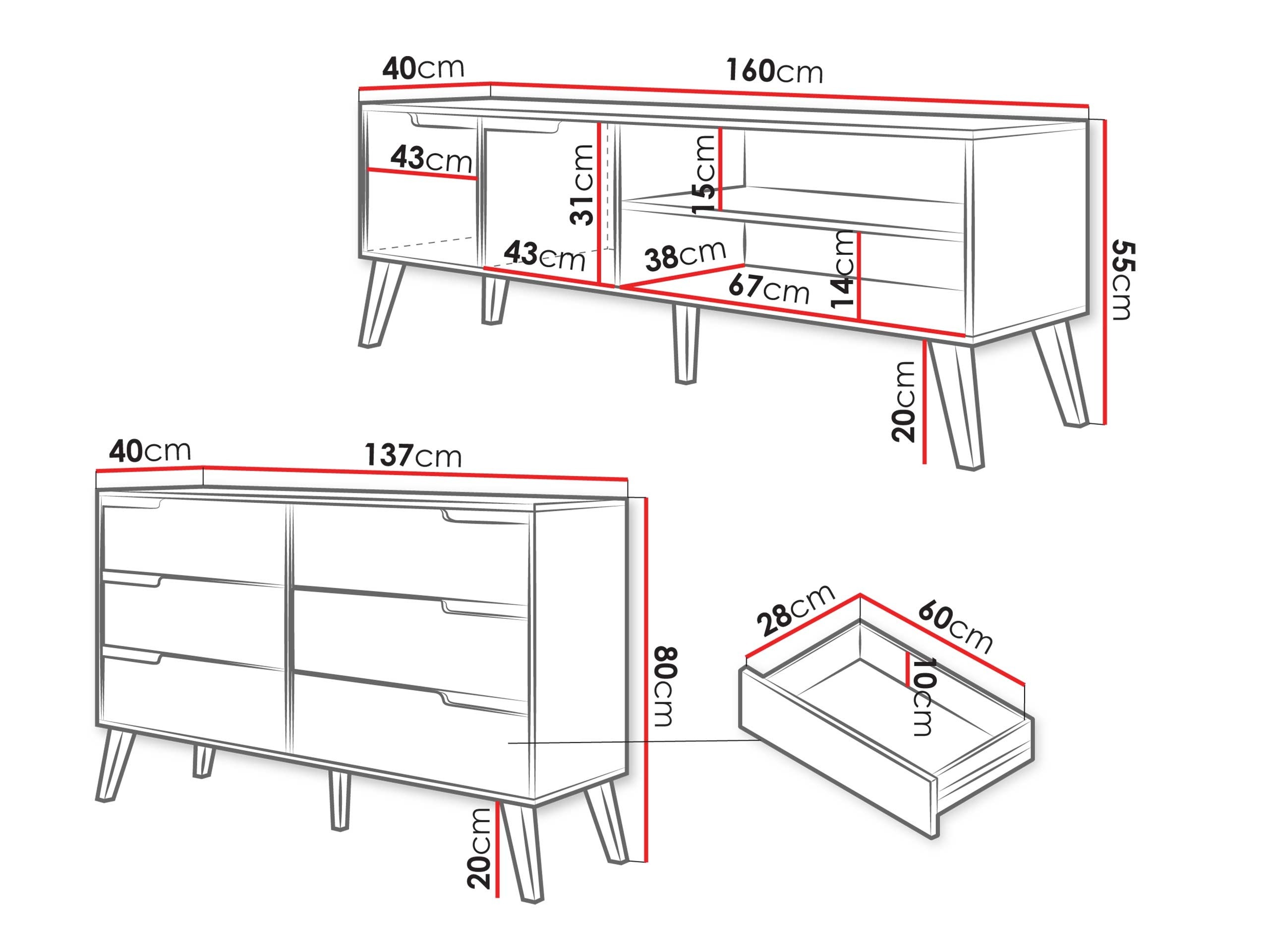 Parete attrezzata Otis II (Cachemire)