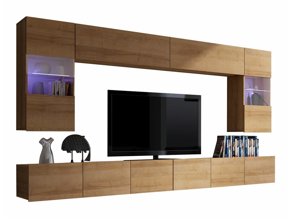 Parete attrezzata Tivdalu 105 (Quercia dorata)