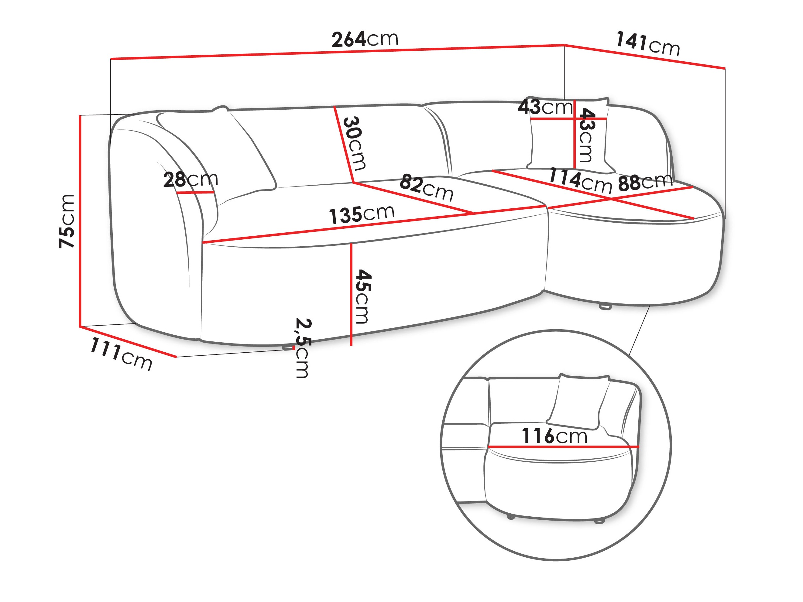 Divano angolare TrendyNest 122 (Euphoria 01)
