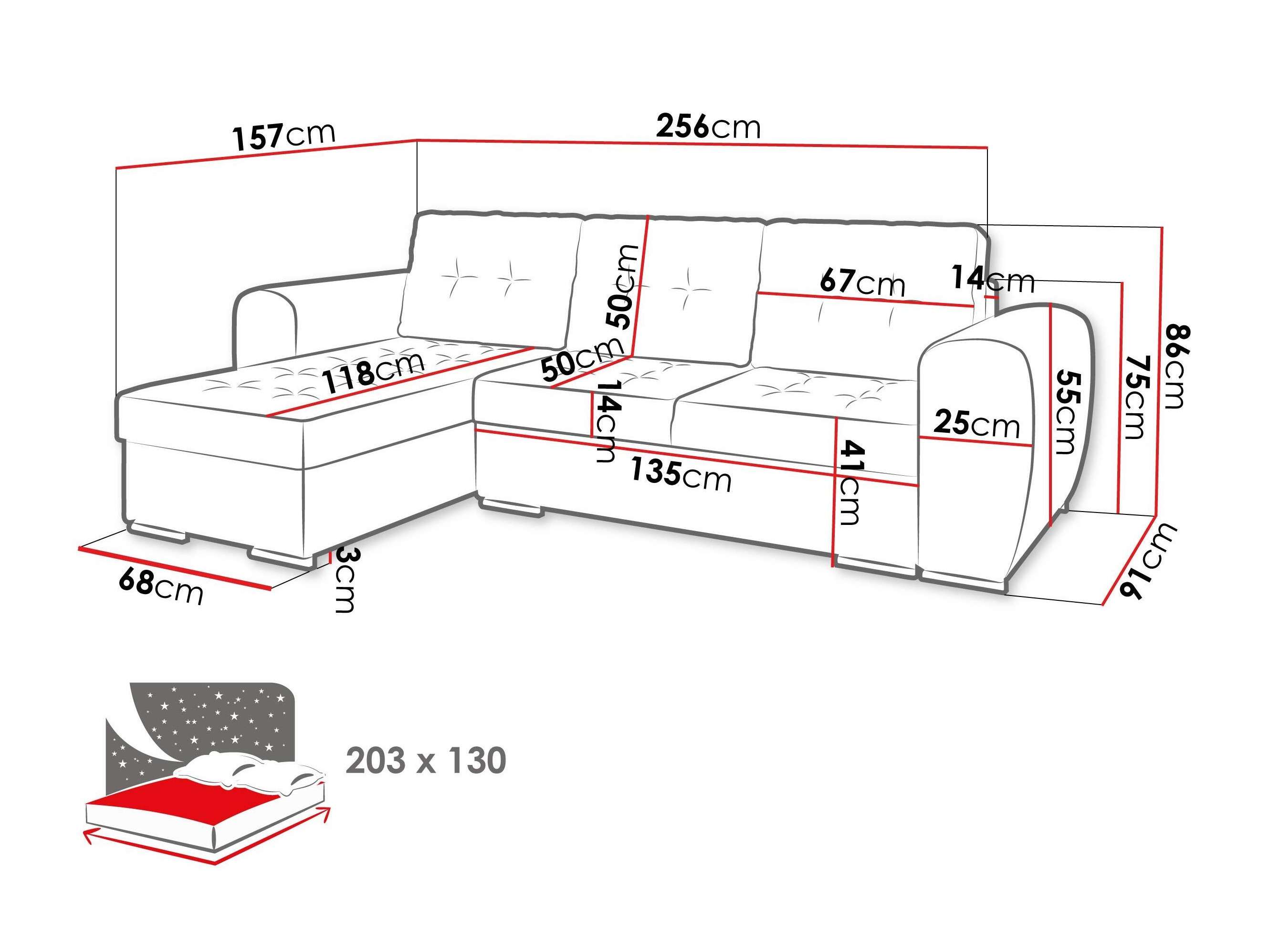 Divano angolare Muncie 109 (Manila 07)