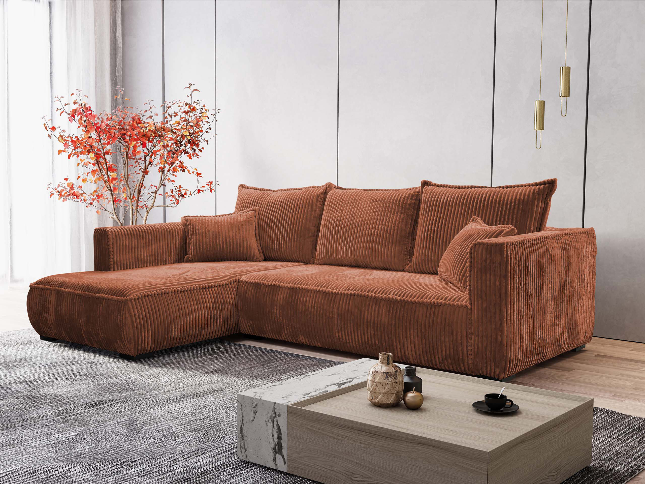 Divano angolare TrendyNest Circas (Tilia 52)