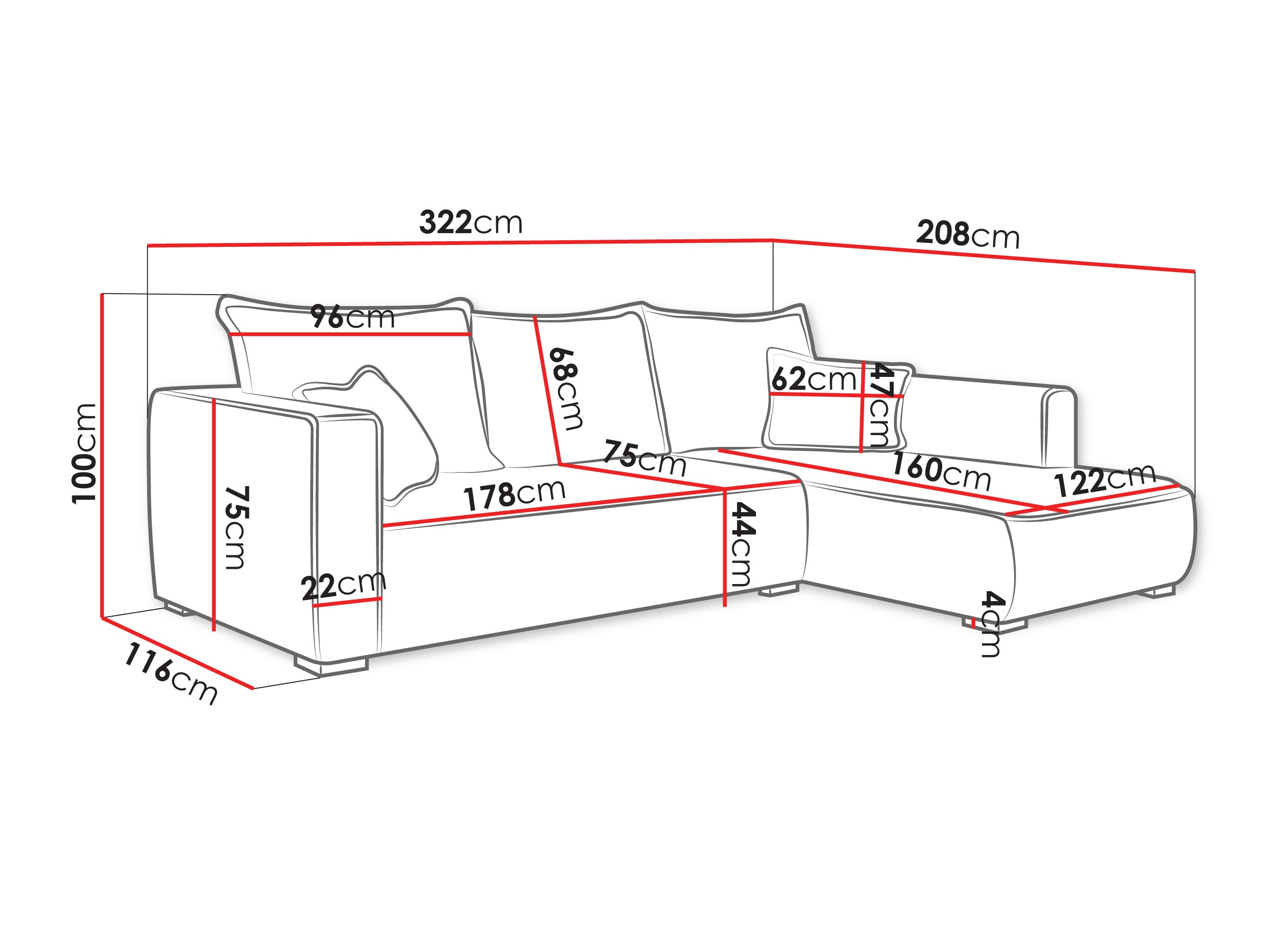 Divano angolare TrendyNest Circas (Tilia 85)