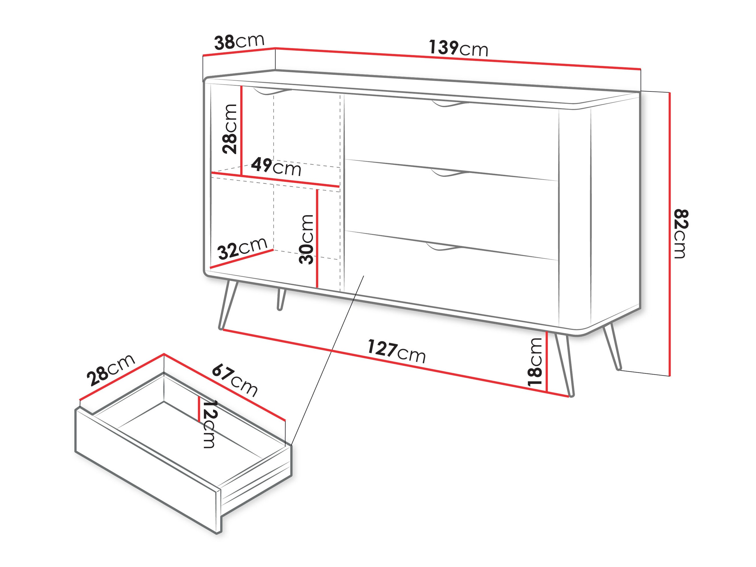 Cassettiera Lectum (Beige)