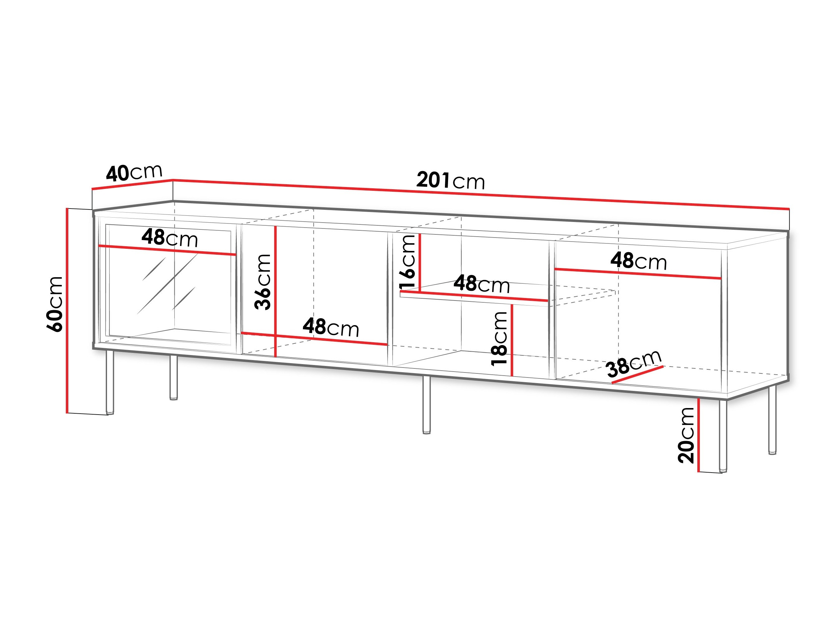 Mobile porta TV Merevai 103 (Cachemire)