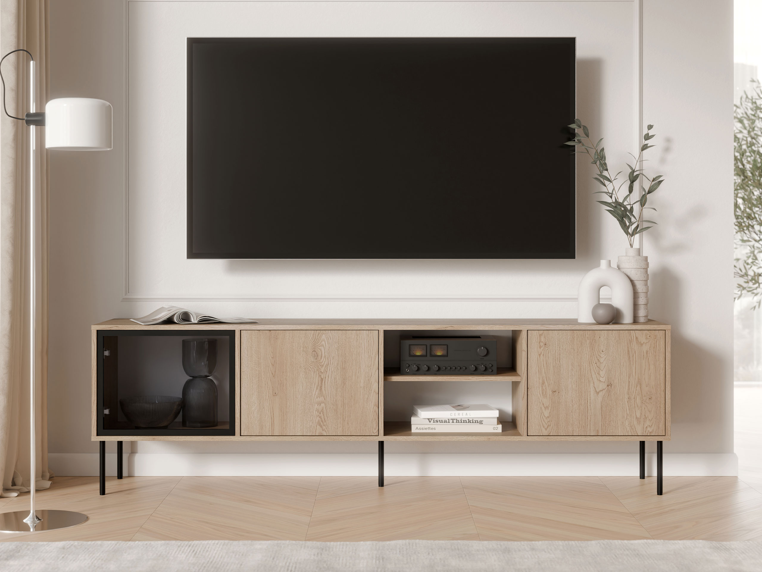 Mobile porta TV Merevai 103 (Quercia)