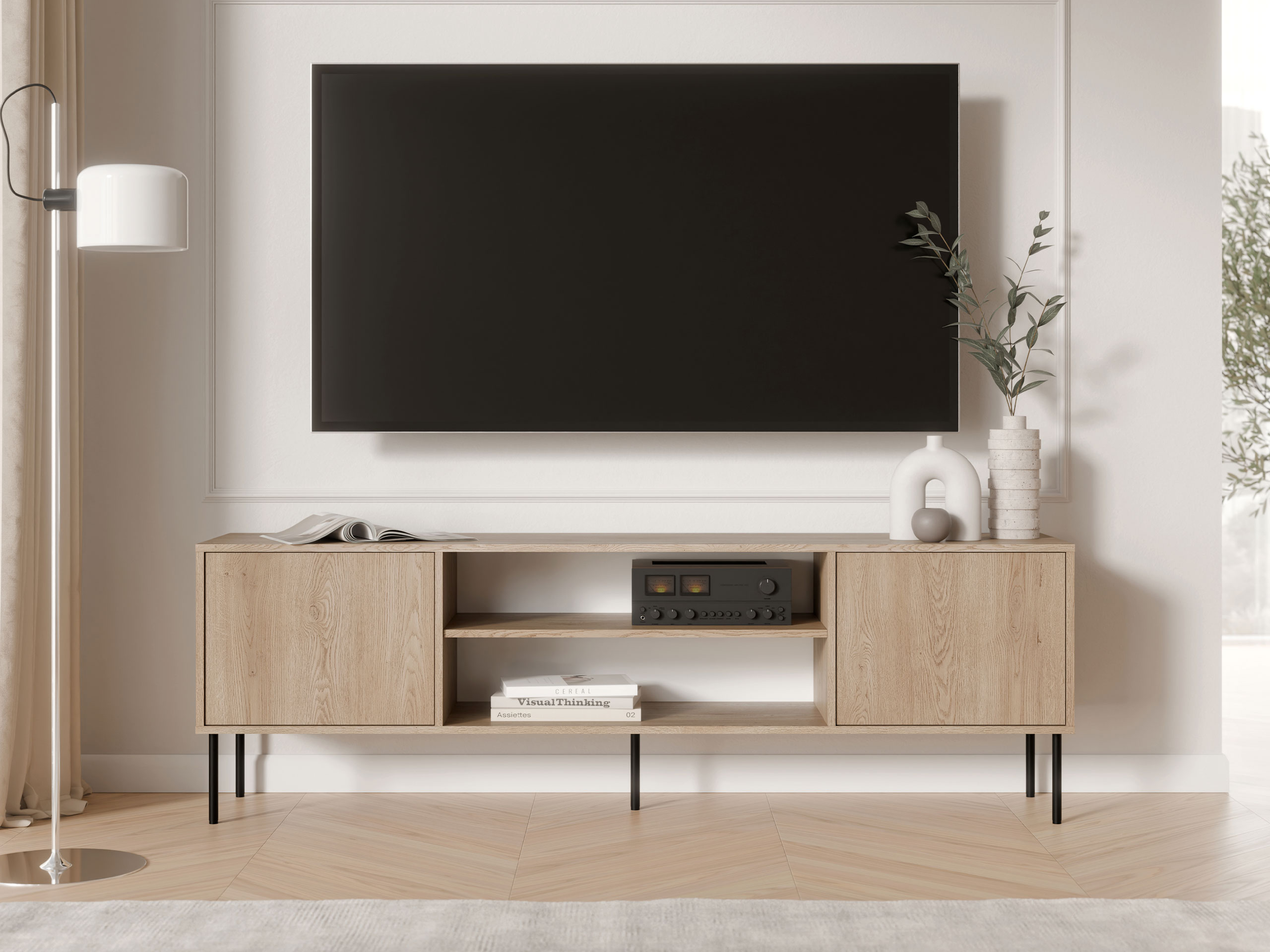 Mobile porta TV Merevai 104 (Quercia)
