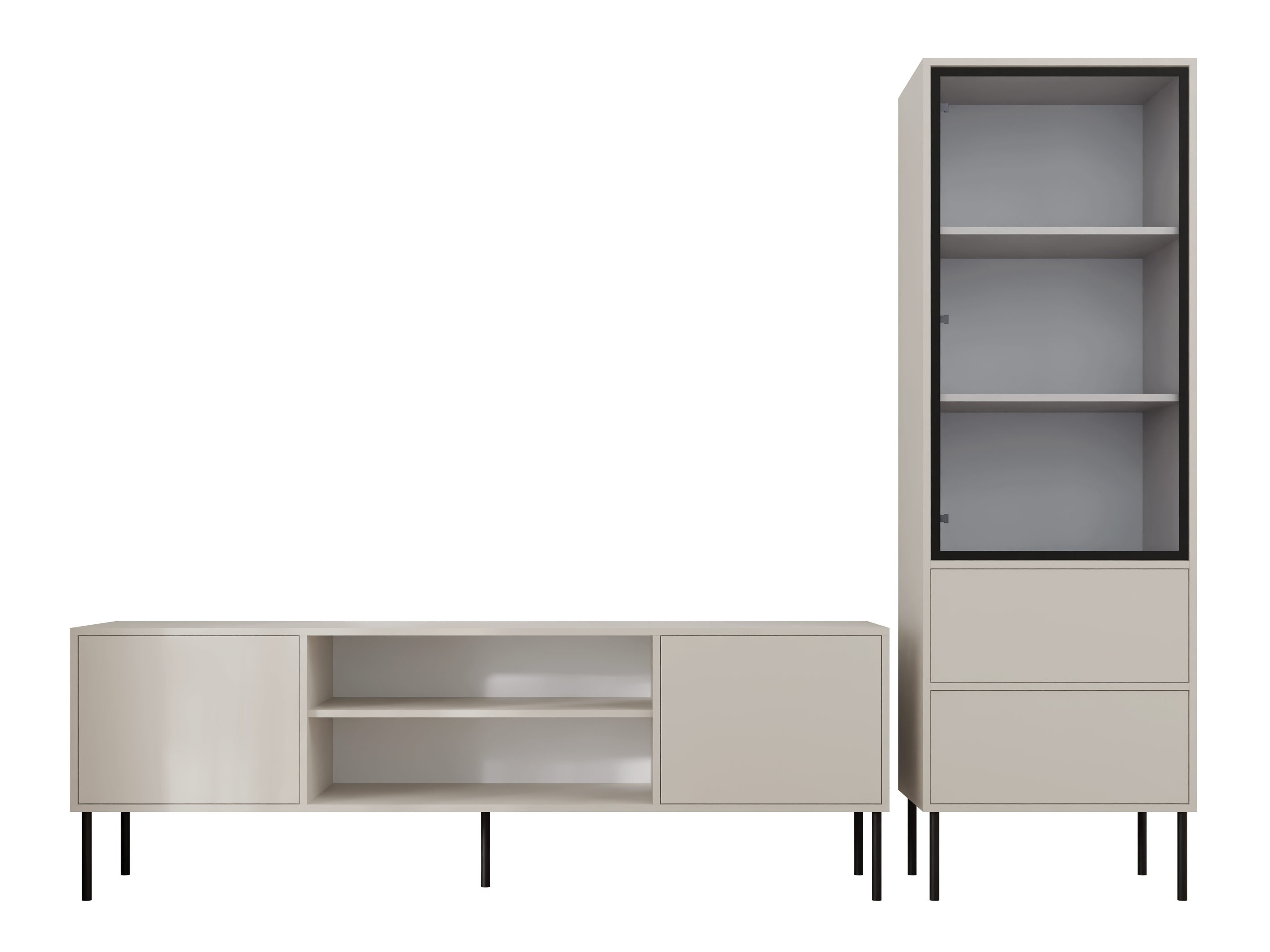 Parete attrezzata Merevai 107 (Cachemire)