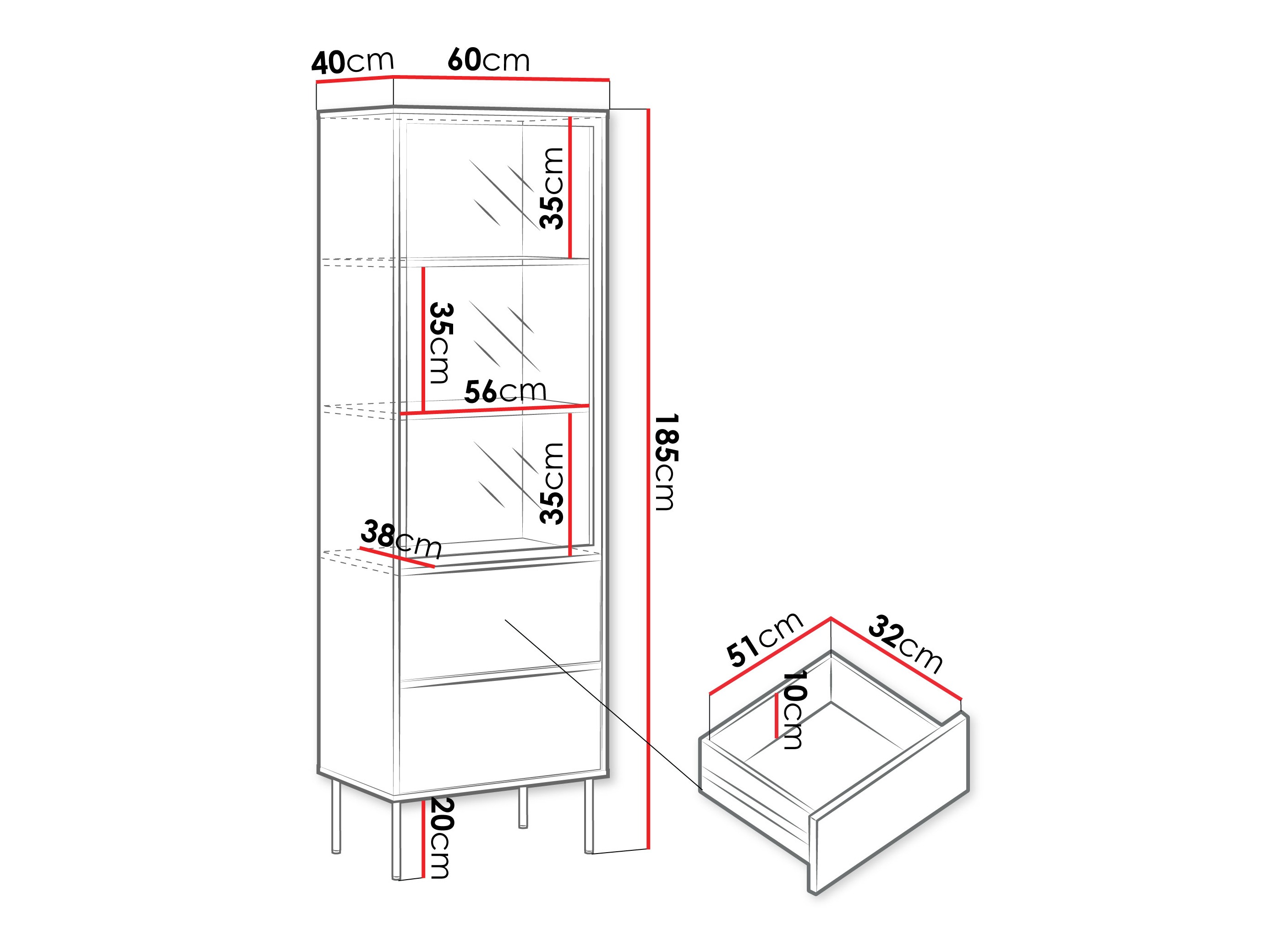 Scaffale Merevai 105 (Quercia)