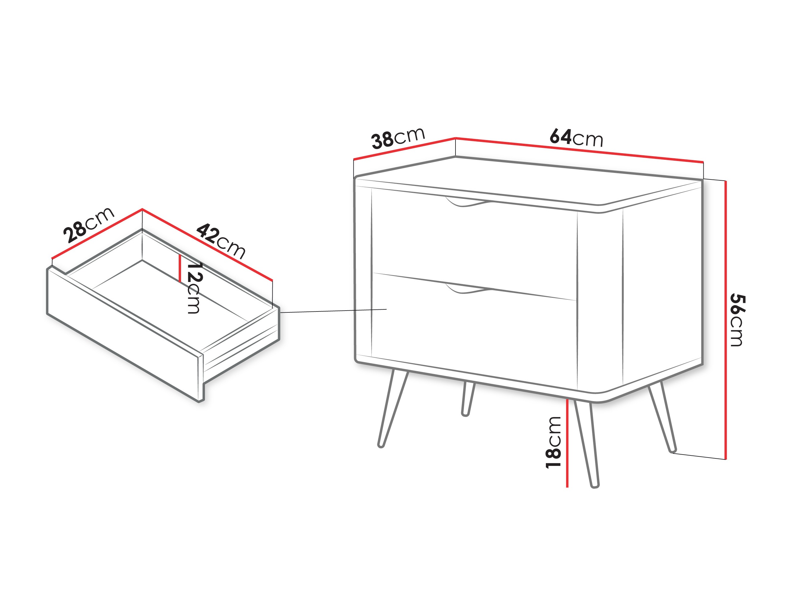 Comodino Lectum (Beige)