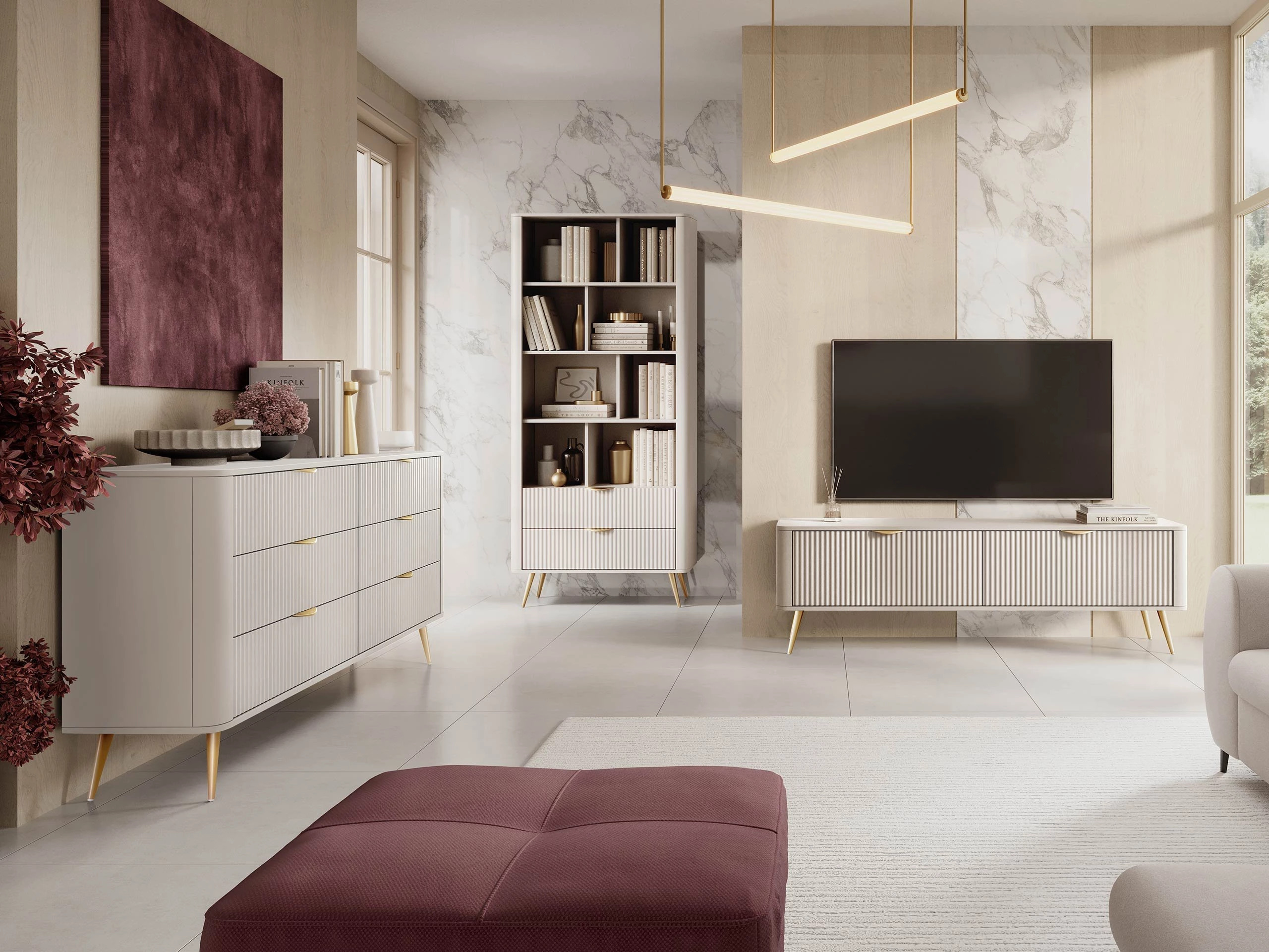 Parete attrezzata Lectum II (Beige)