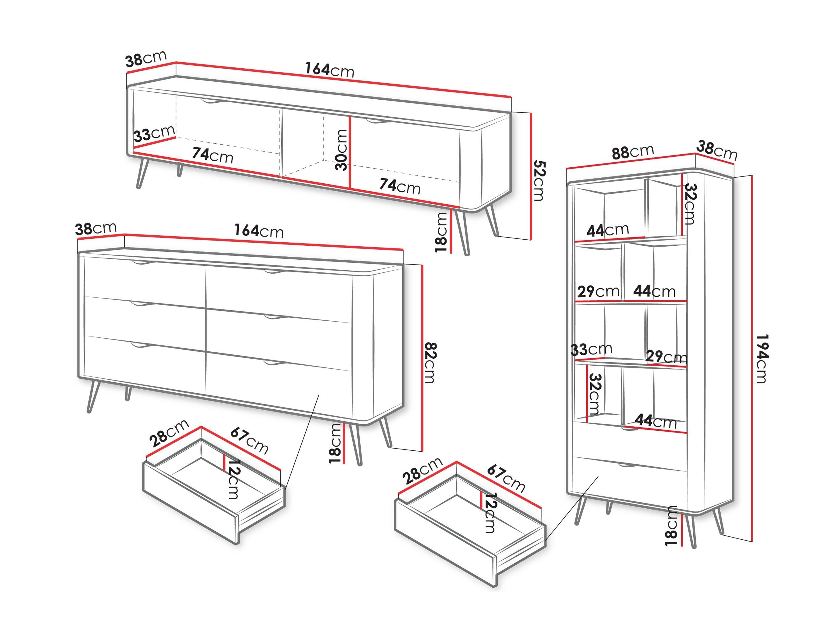 Parete attrezzata Lectum II (Beige)