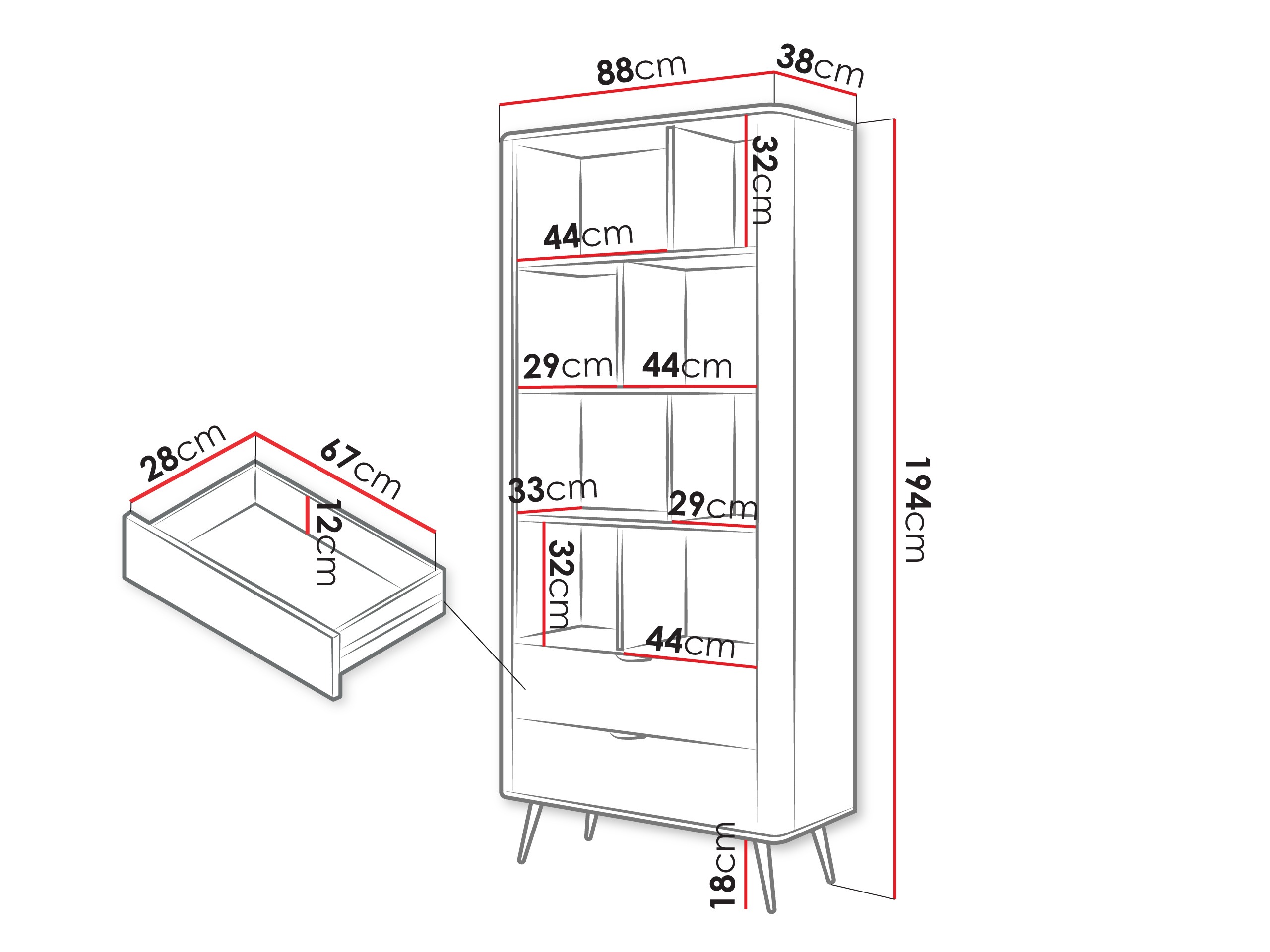 Scaffale Lectum (Bianco)