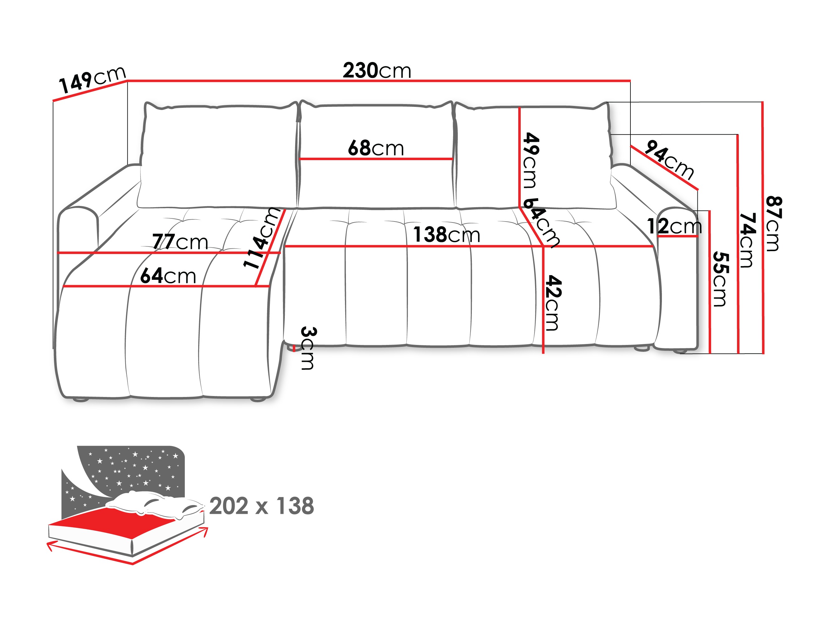 Divano angolare Specio (Polo 872)