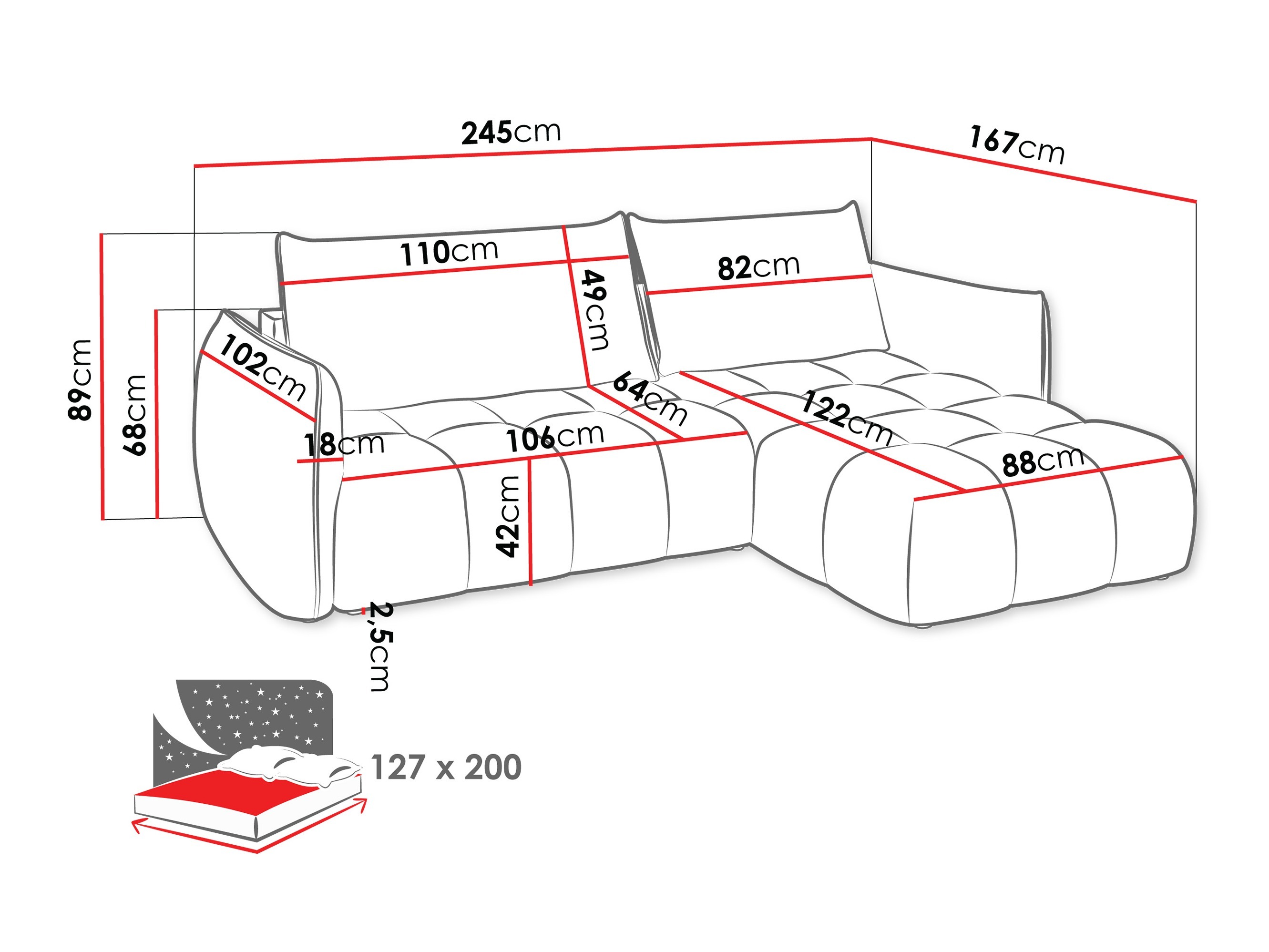 Divano angolare Naturis (Lumo 55)