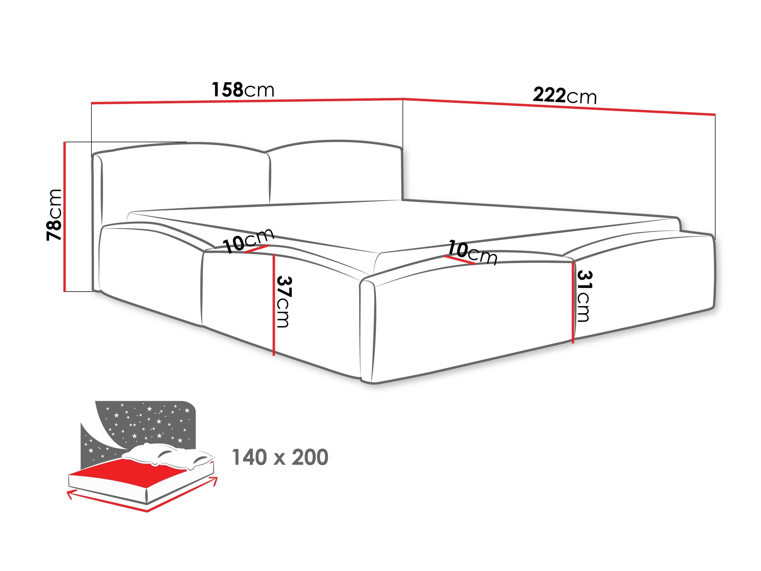 Letto TrendyNest Titis (Lumo 30)