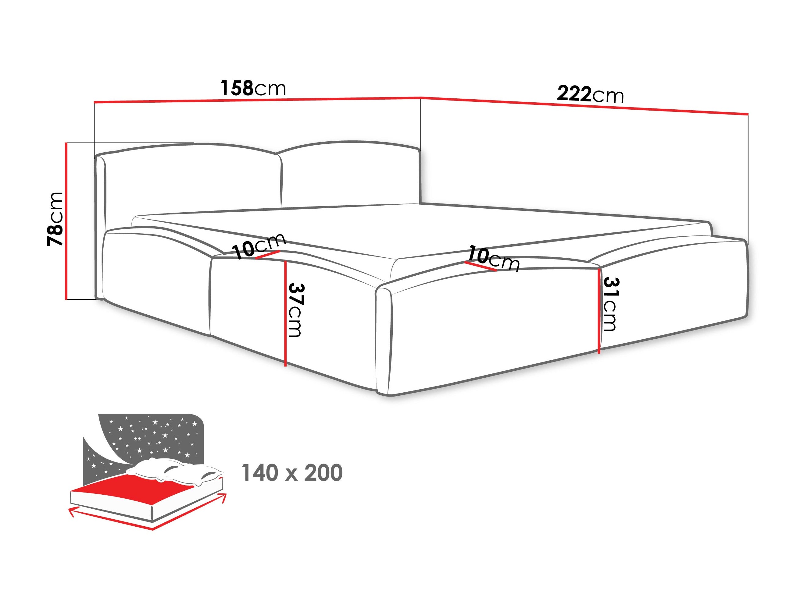 Letto TrendyNest 128 (Lumo 55)