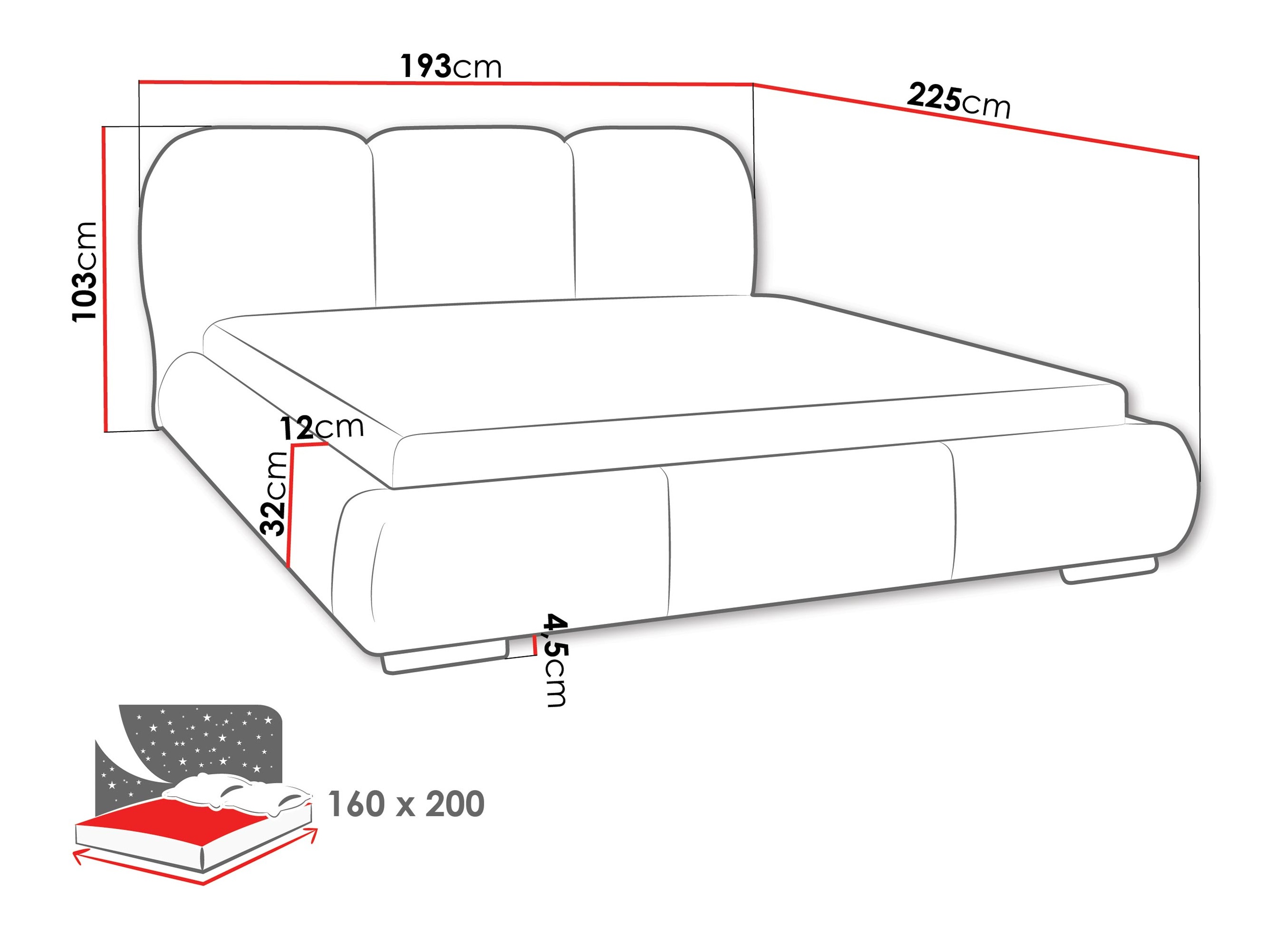 Letto TrendyNest Navium (Coral 45)