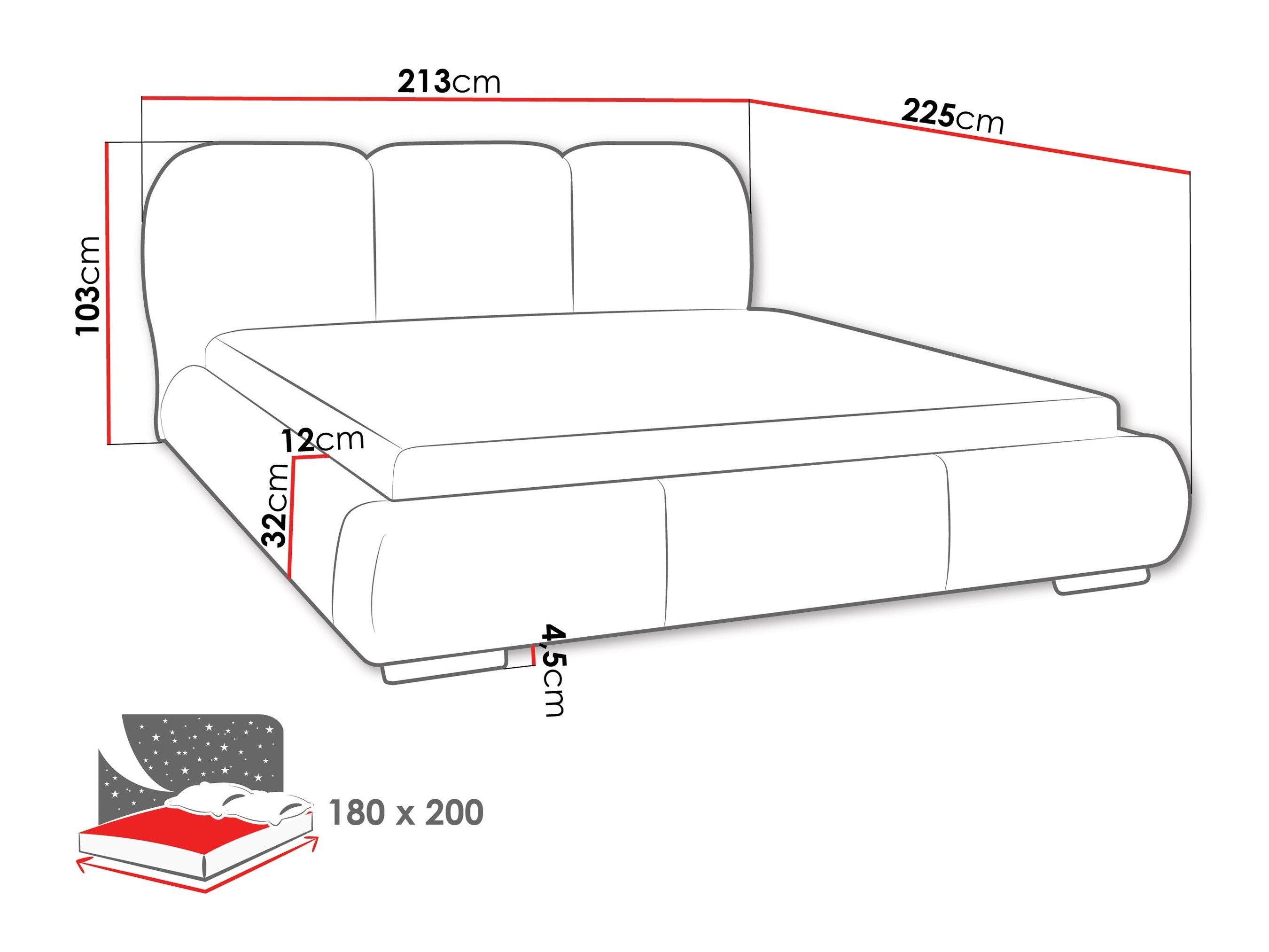 Letto TrendyNest Navium (Coral 45)