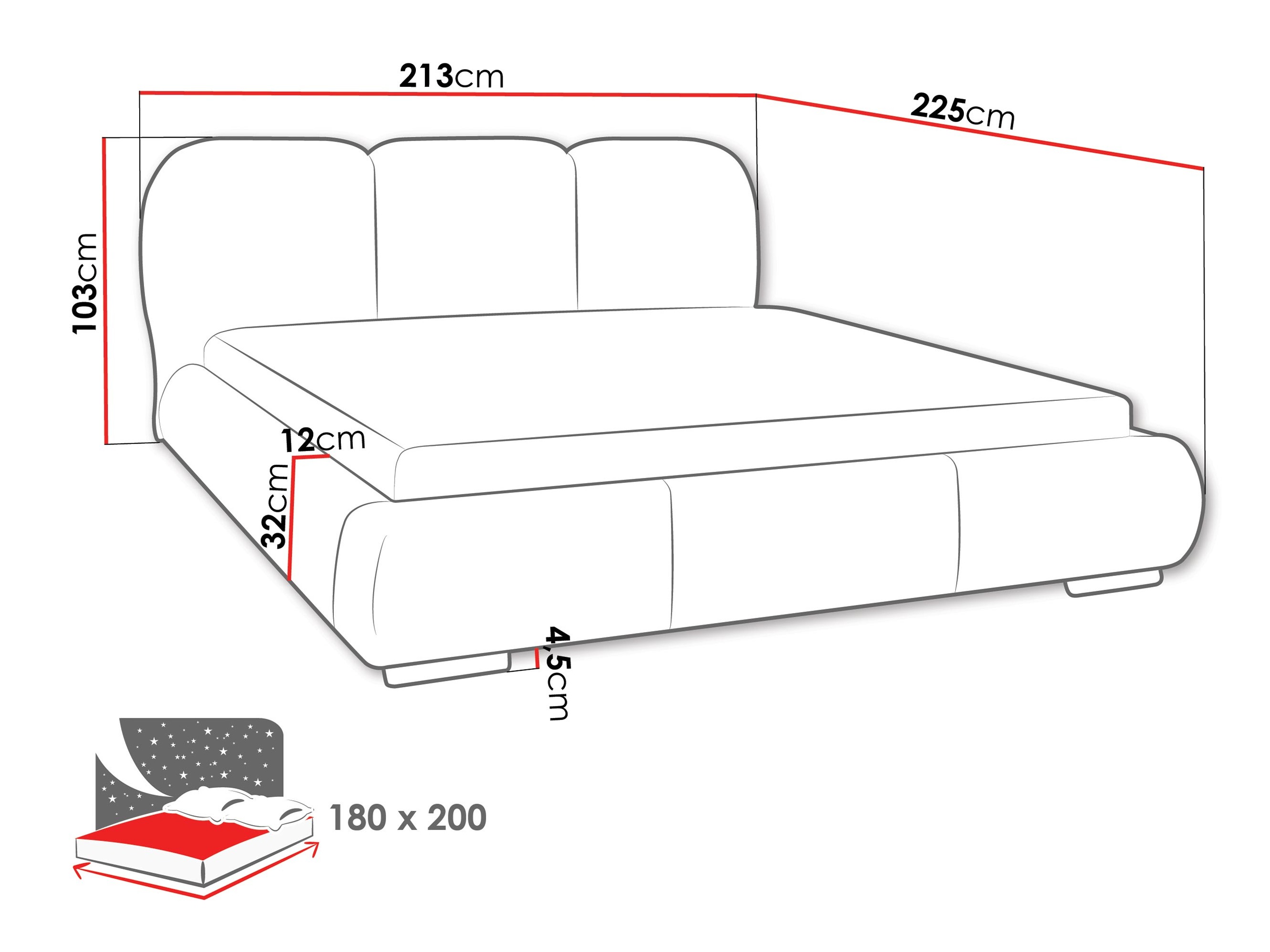 Letto TrendyNest Navium (Coral 50)