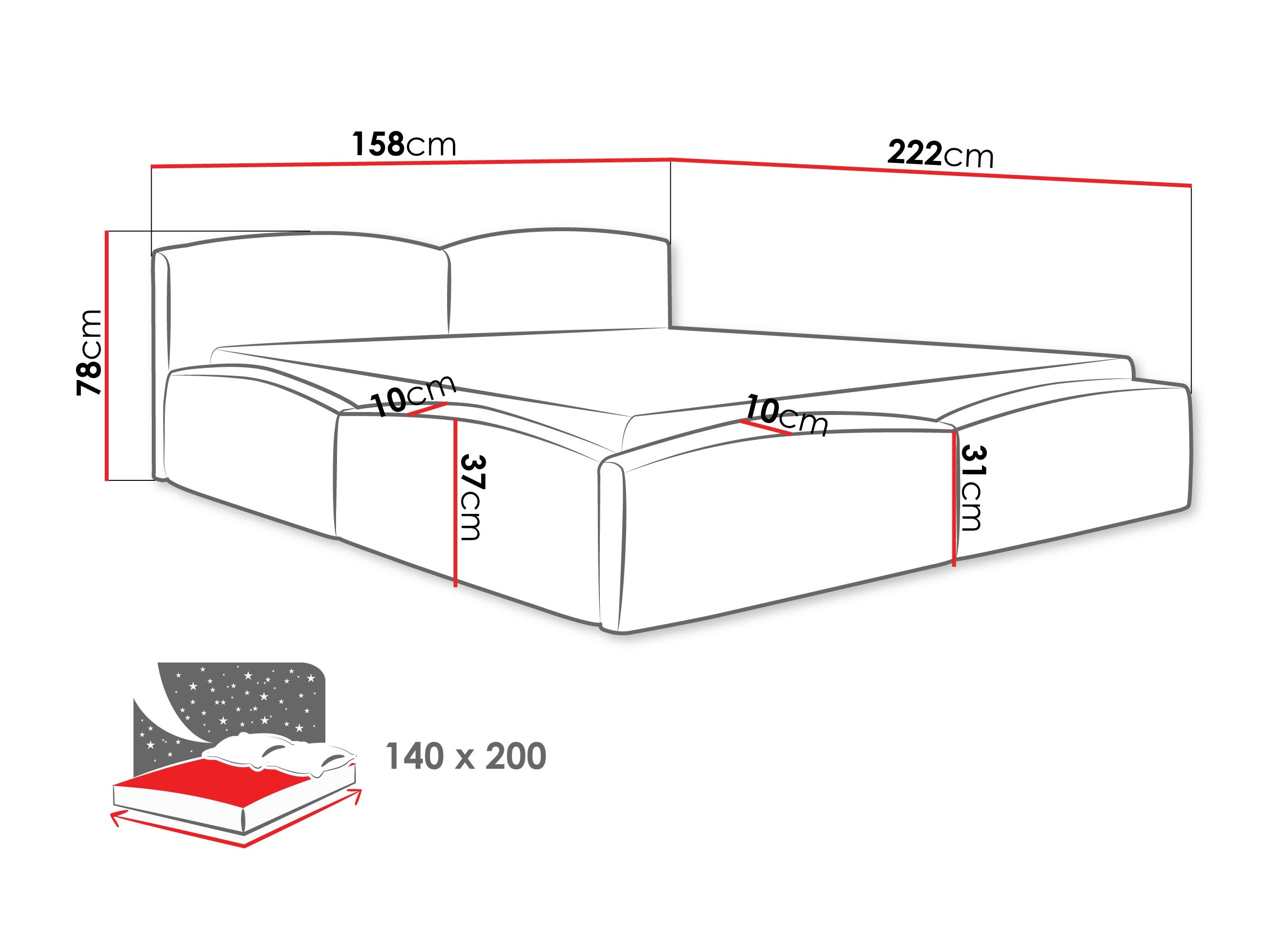 Letto TrendyNest Titis (Lumo 40)