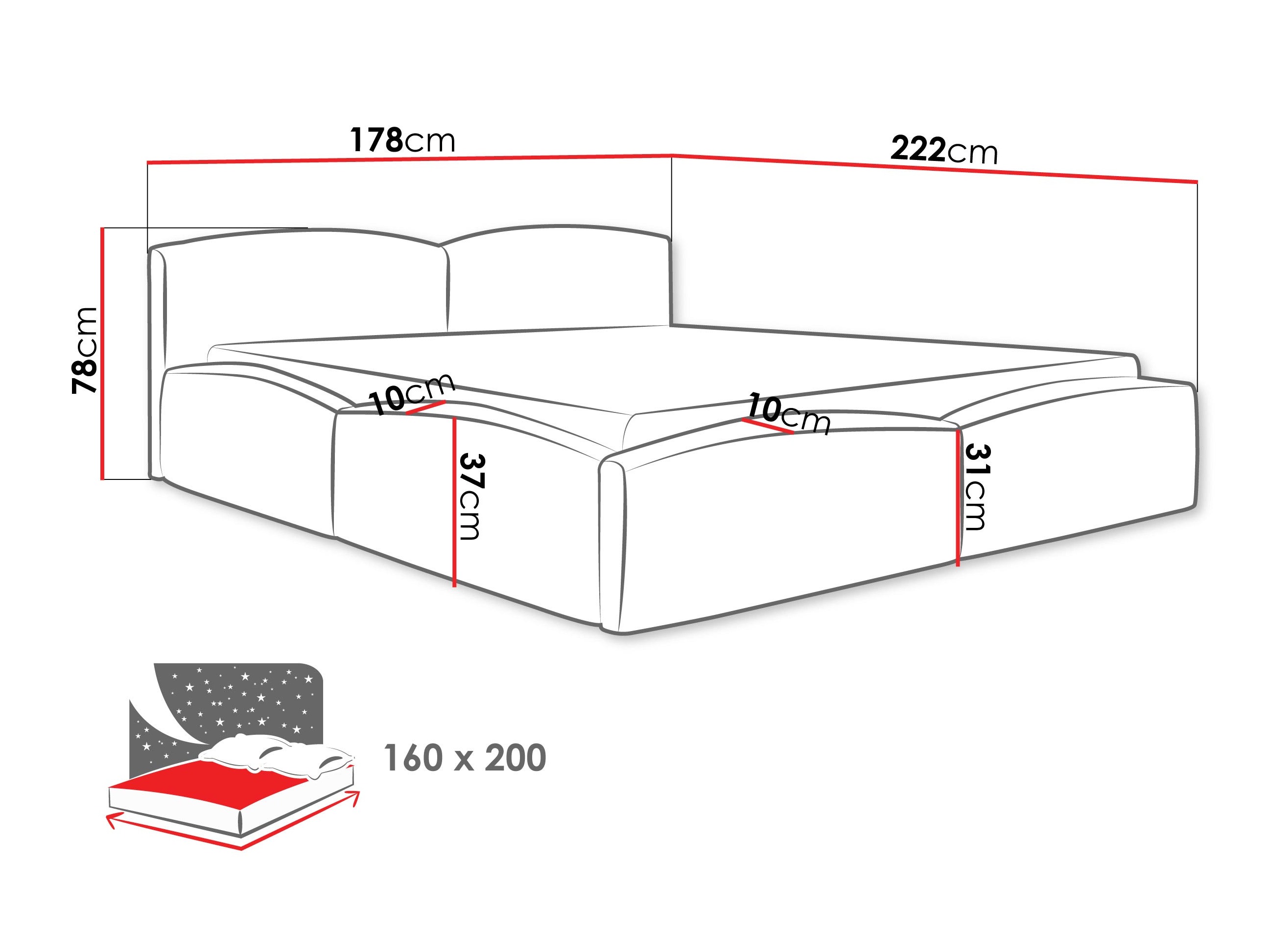 Letto TrendyNest Titis (Lumo 40)