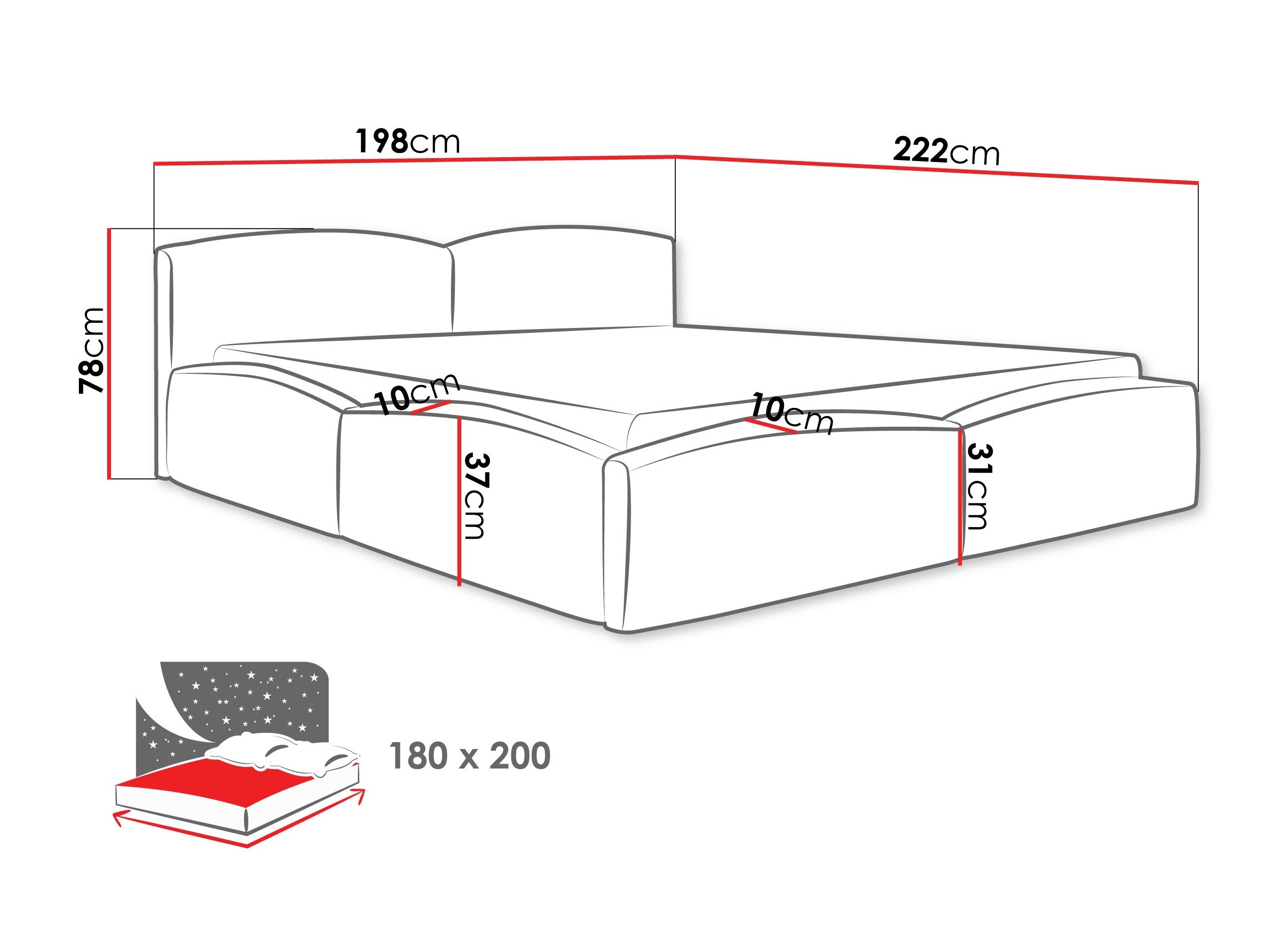 Letto TrendyNest Titis (Lumo 40)