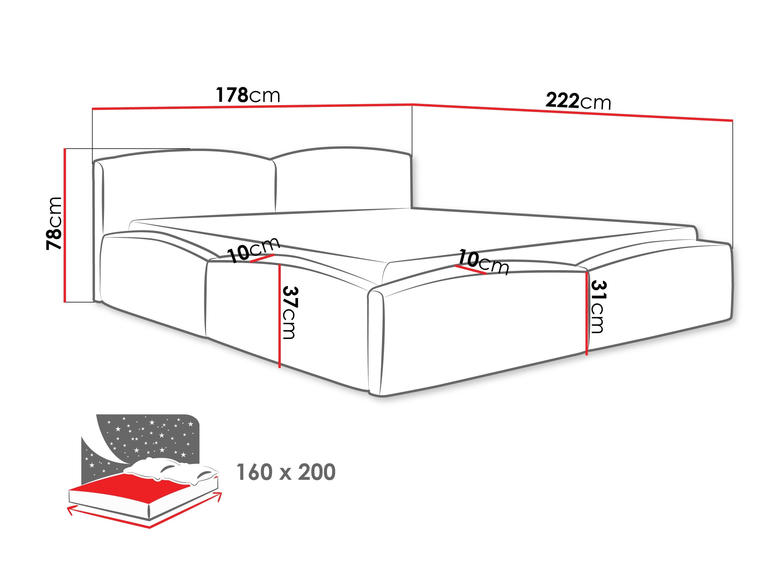 Letto TrendyNest Titis (Lumo 65)