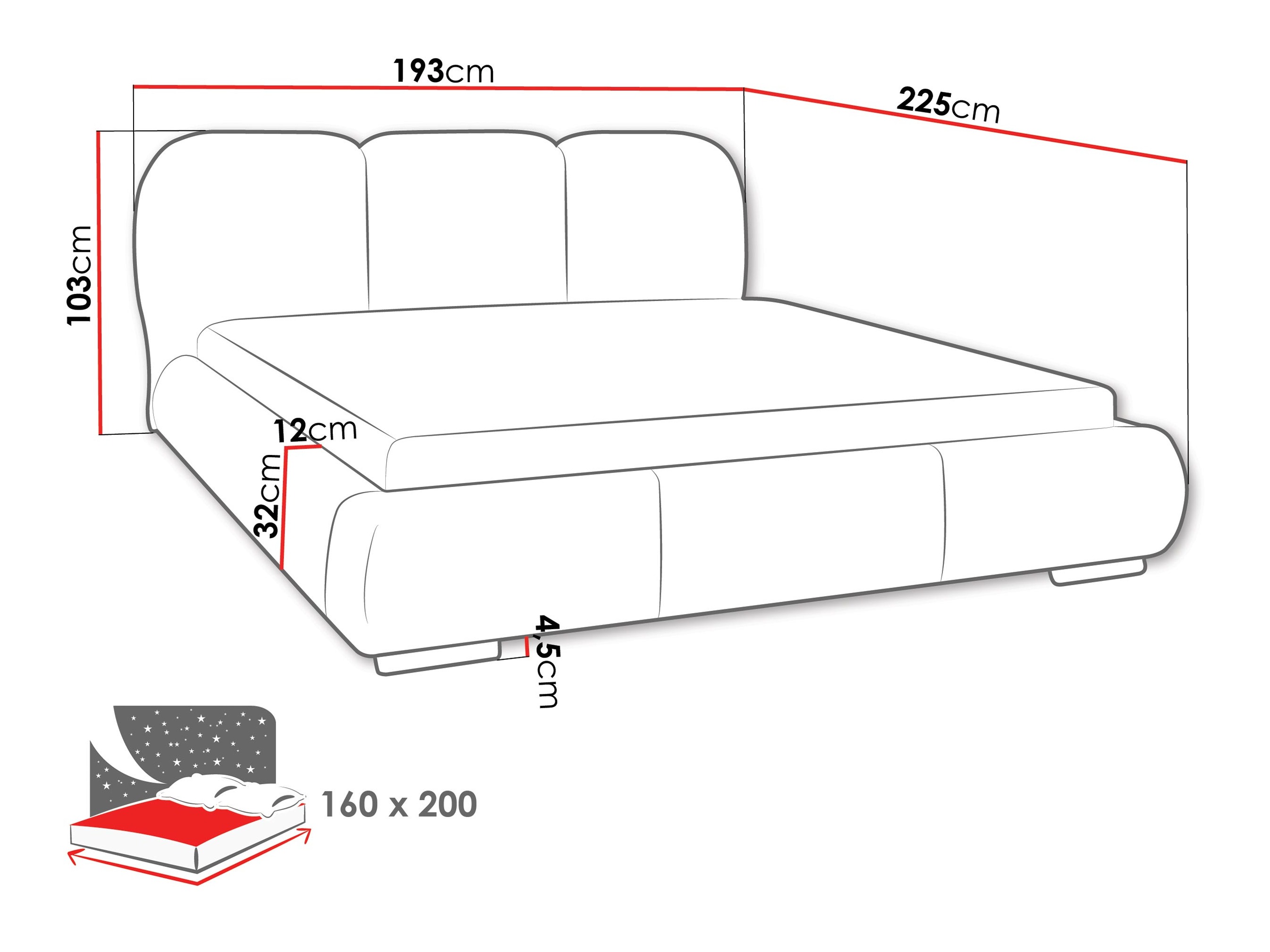 Letto TrendyNest Navium (Coral 65)