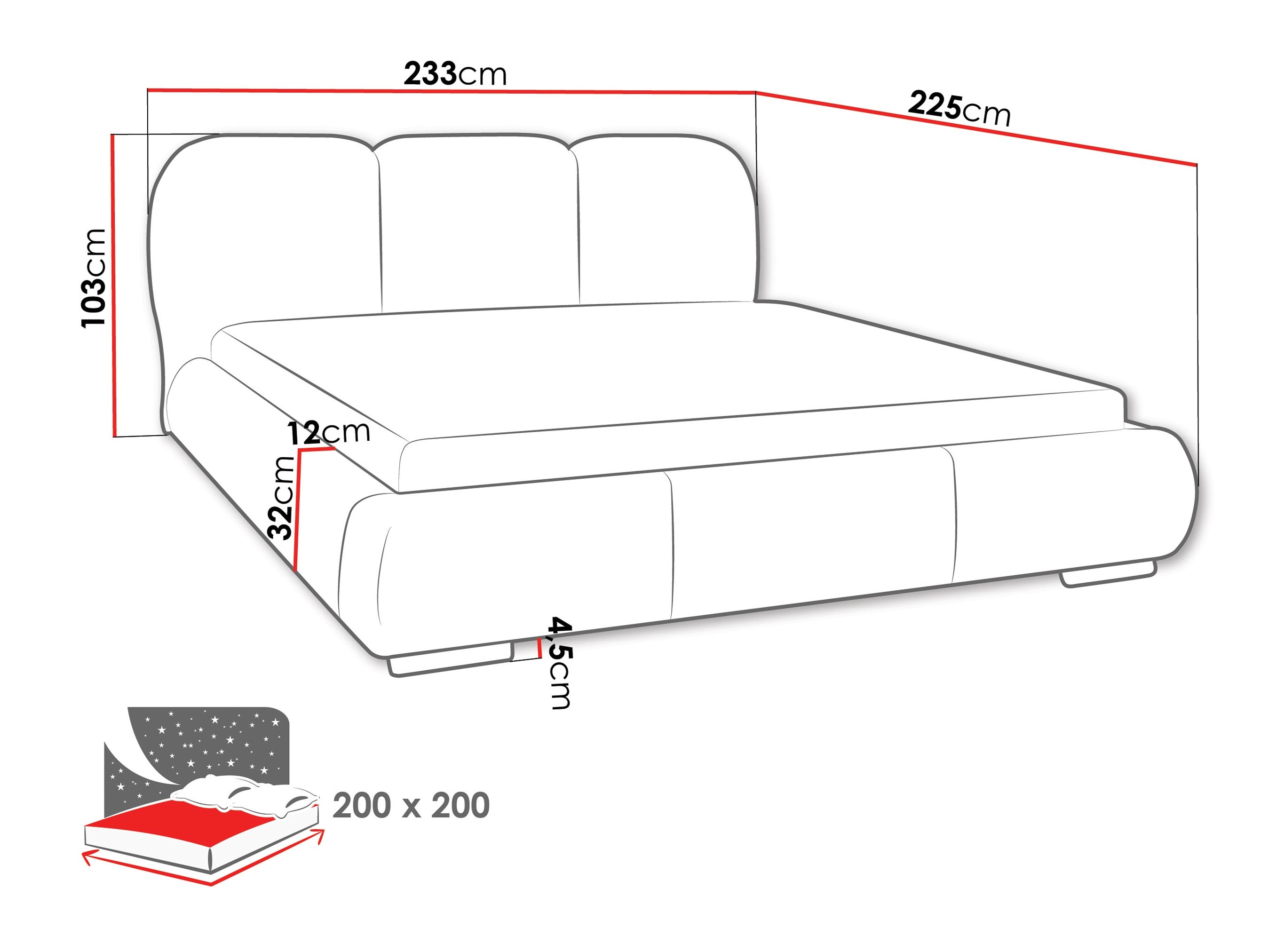 Letto TrendyNest Navium (Coral 65)