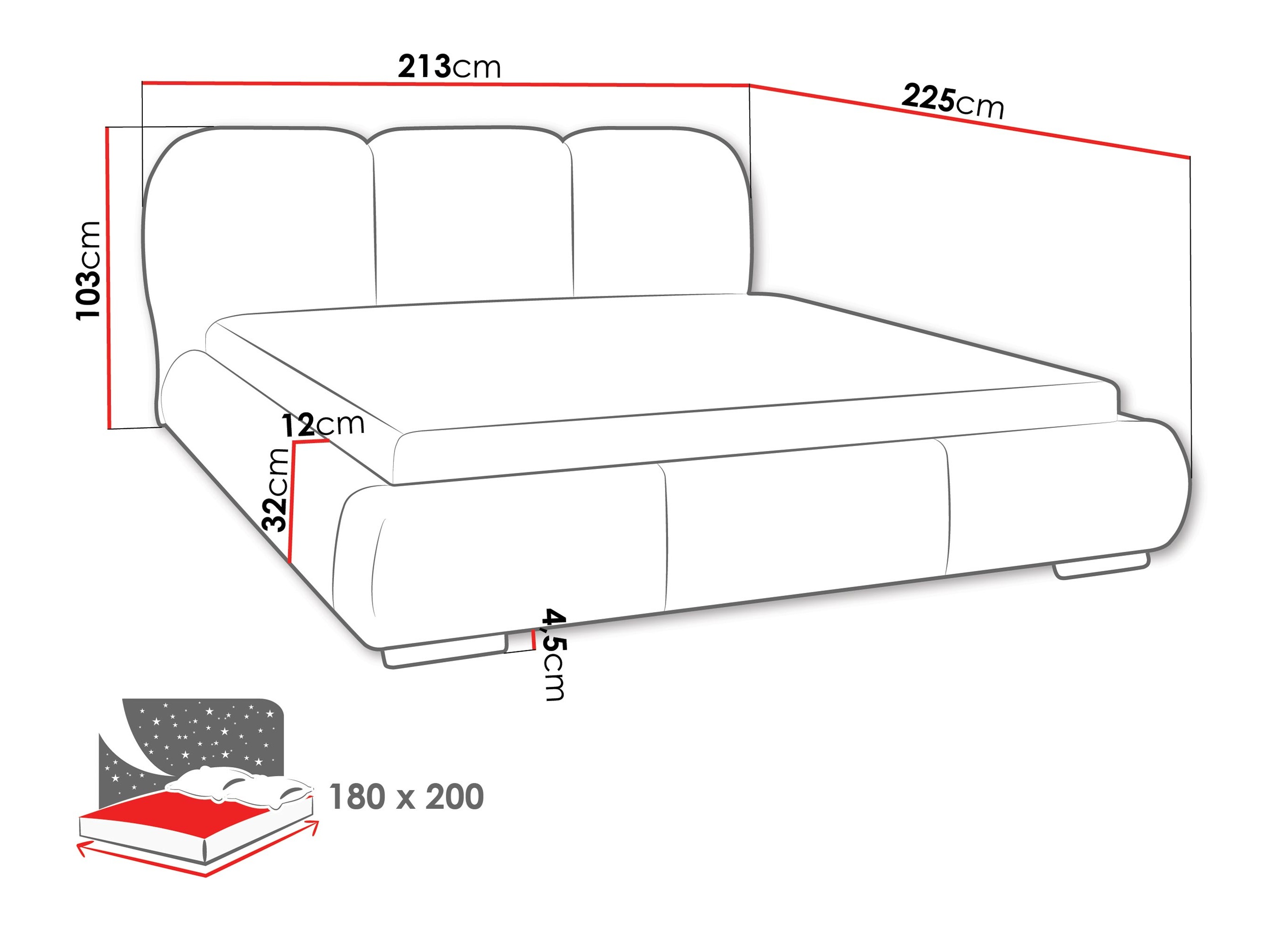 Letto TrendyNest Navium (Coral 75)