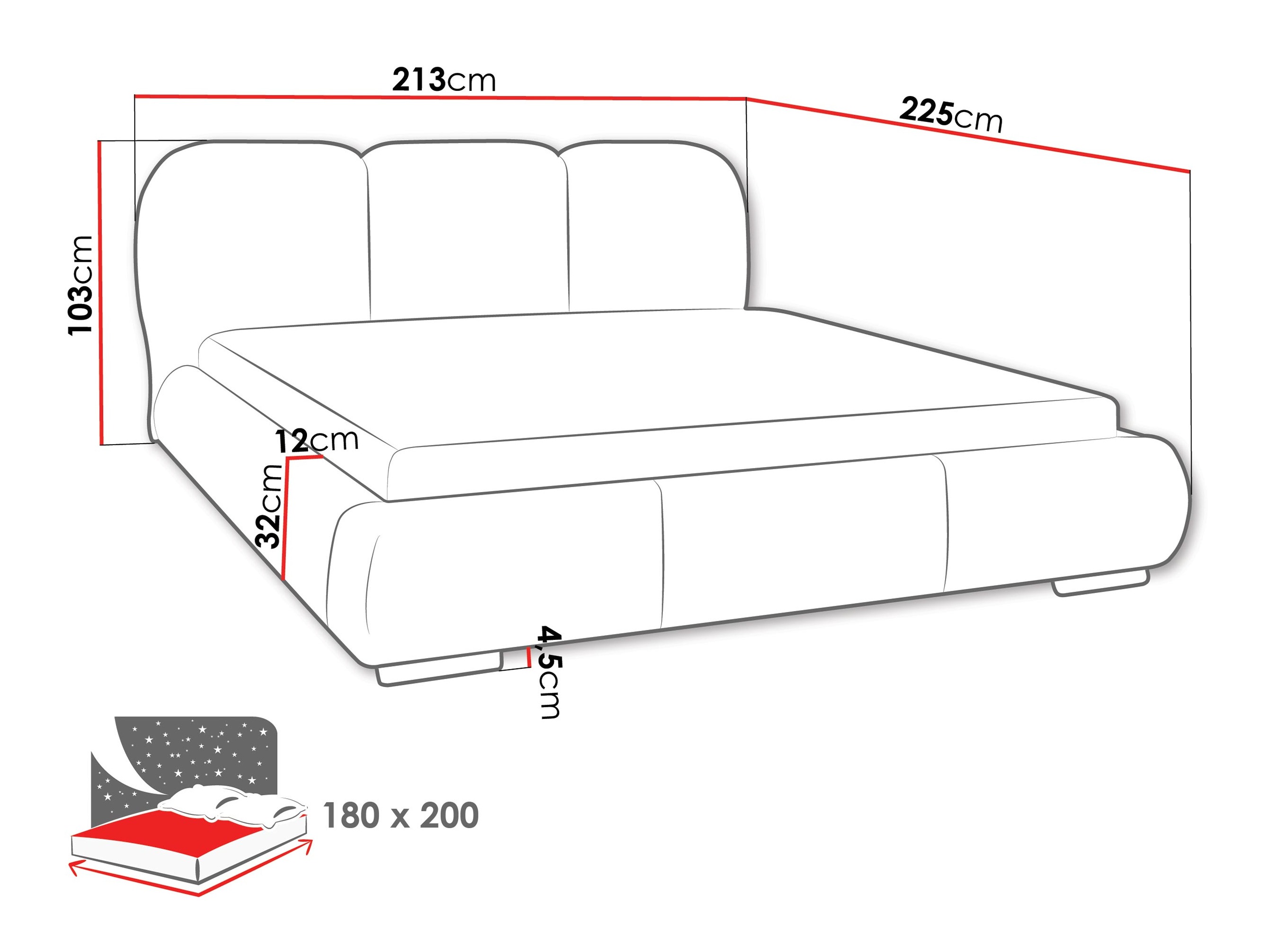 Letto TrendyNest Navium (Coral 80)