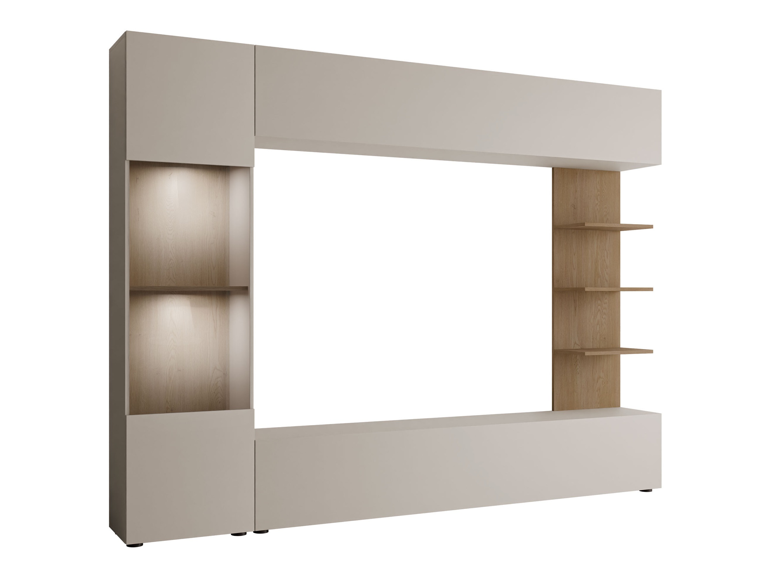 Parete attrezzata Comfivo Animus (Cachemire + Quercia)