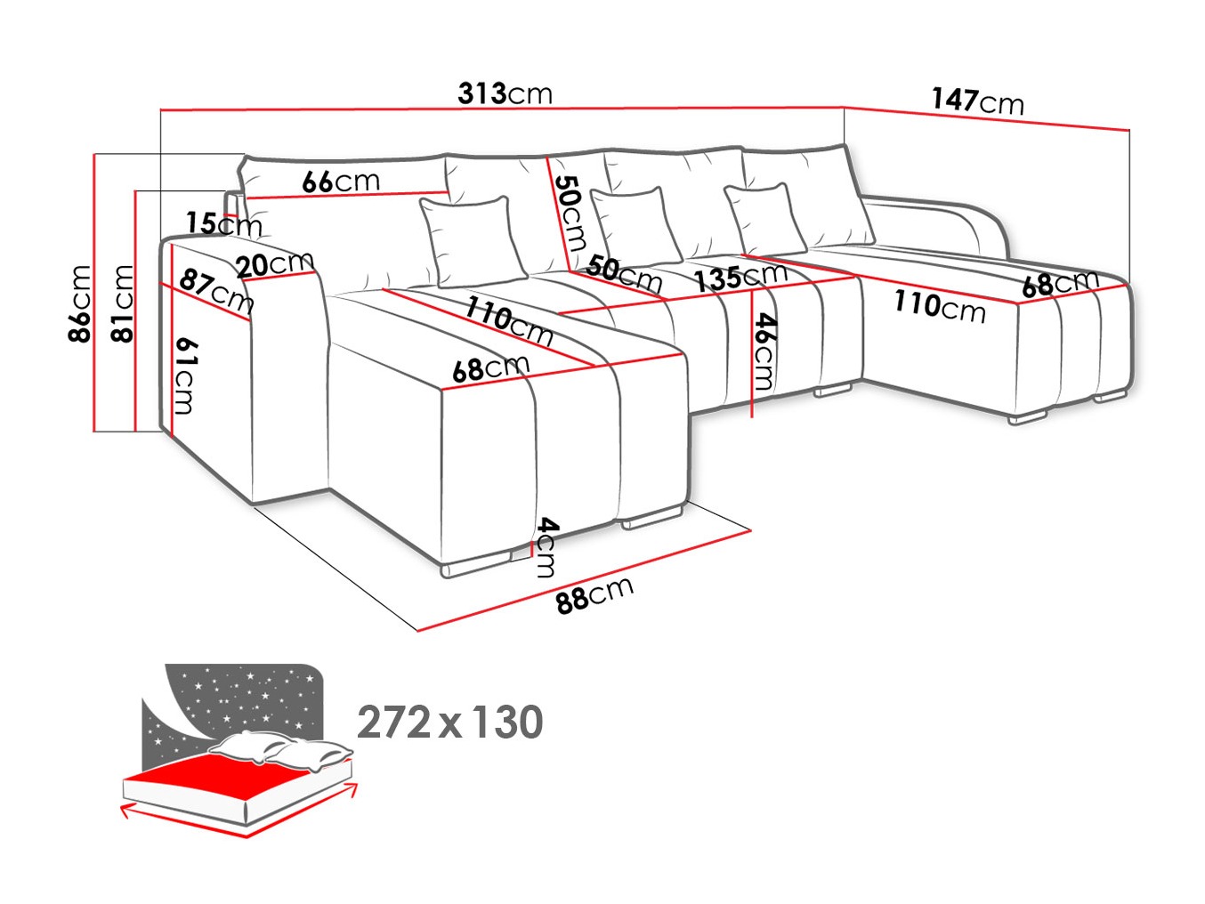 Divano angolare Arvada 122 (Lambi 08)