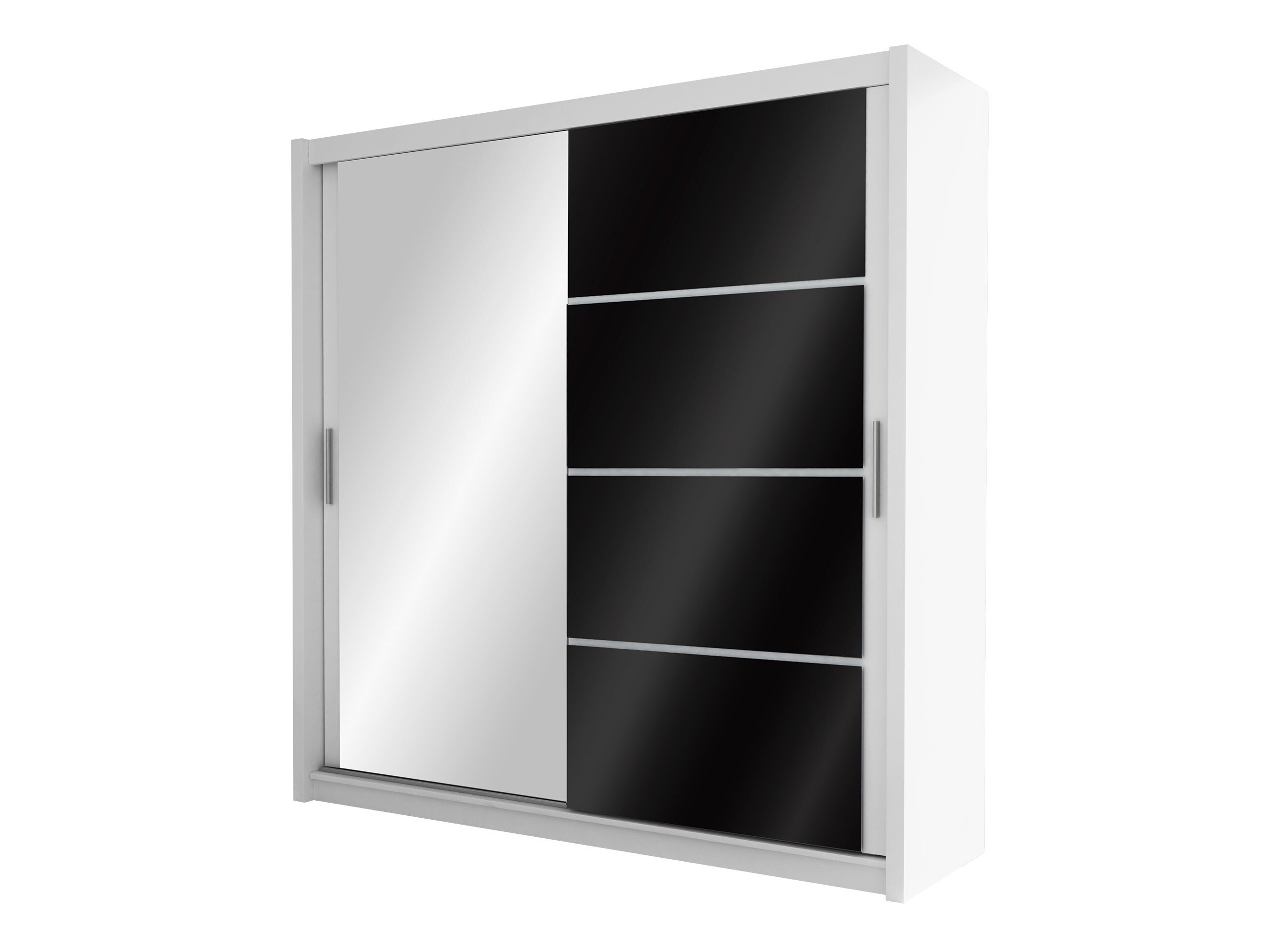 Armadio Honolulu 111 (Bianco + Nero lucido)