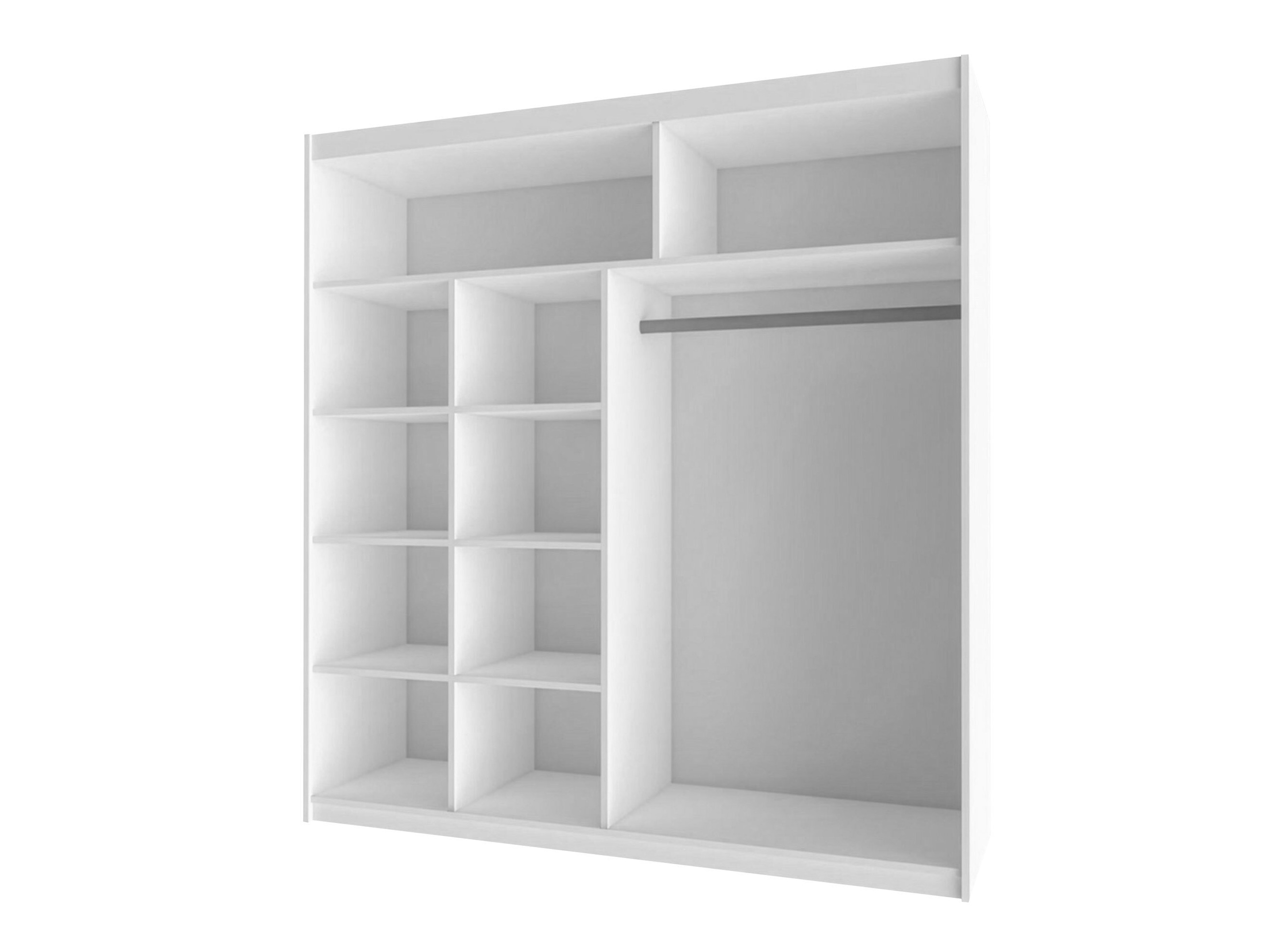Armadio Honolulu 111 (Bianco + Nero lucido)