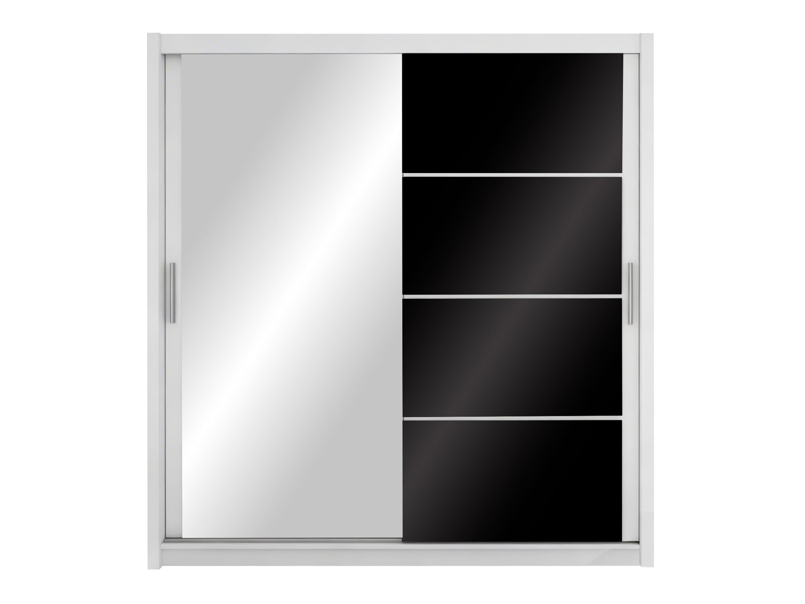 Armadio Honolulu 111 (Bianco + Nero lucido)