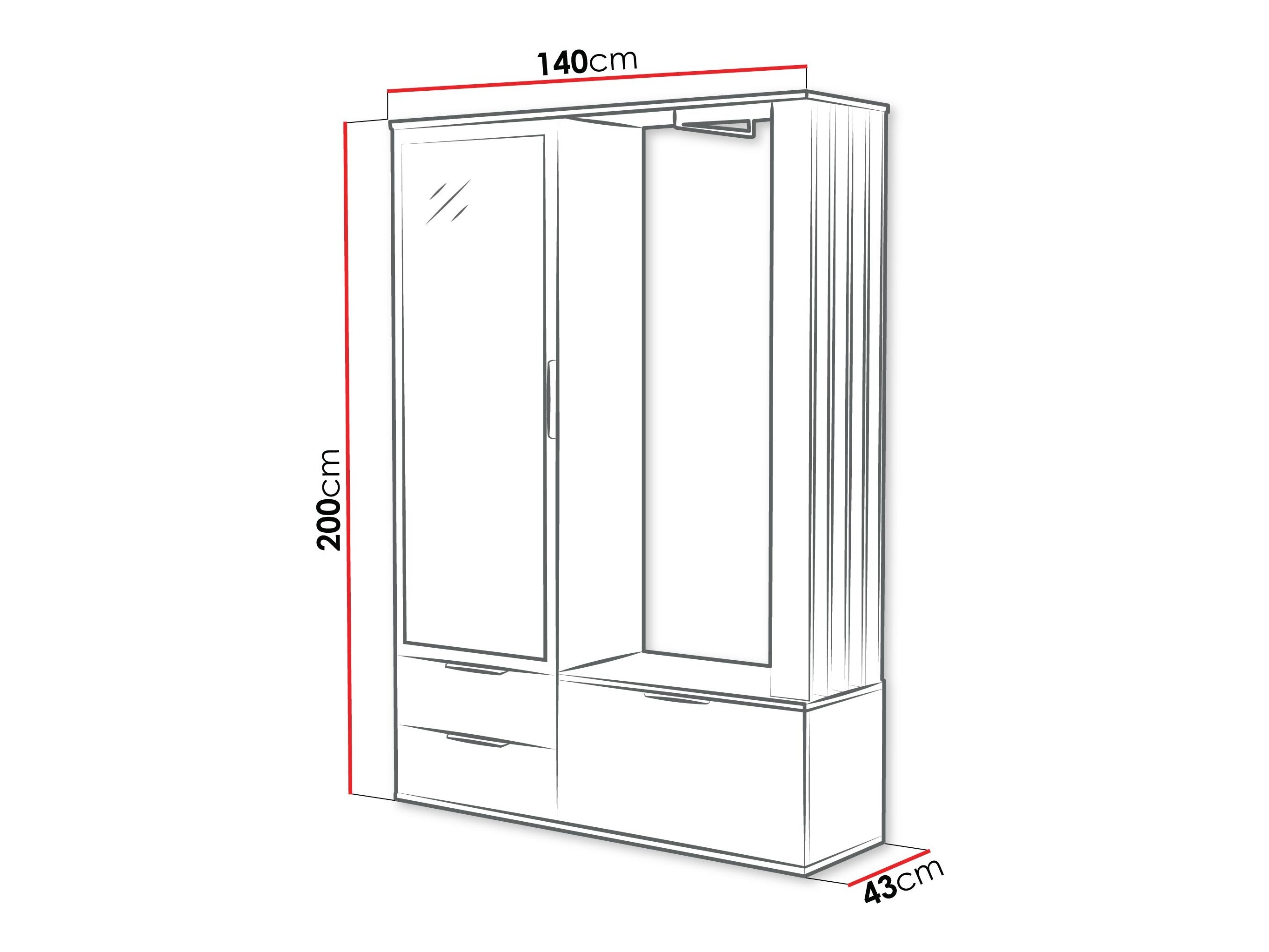 Set arredo da corridoio Honolulu 261
