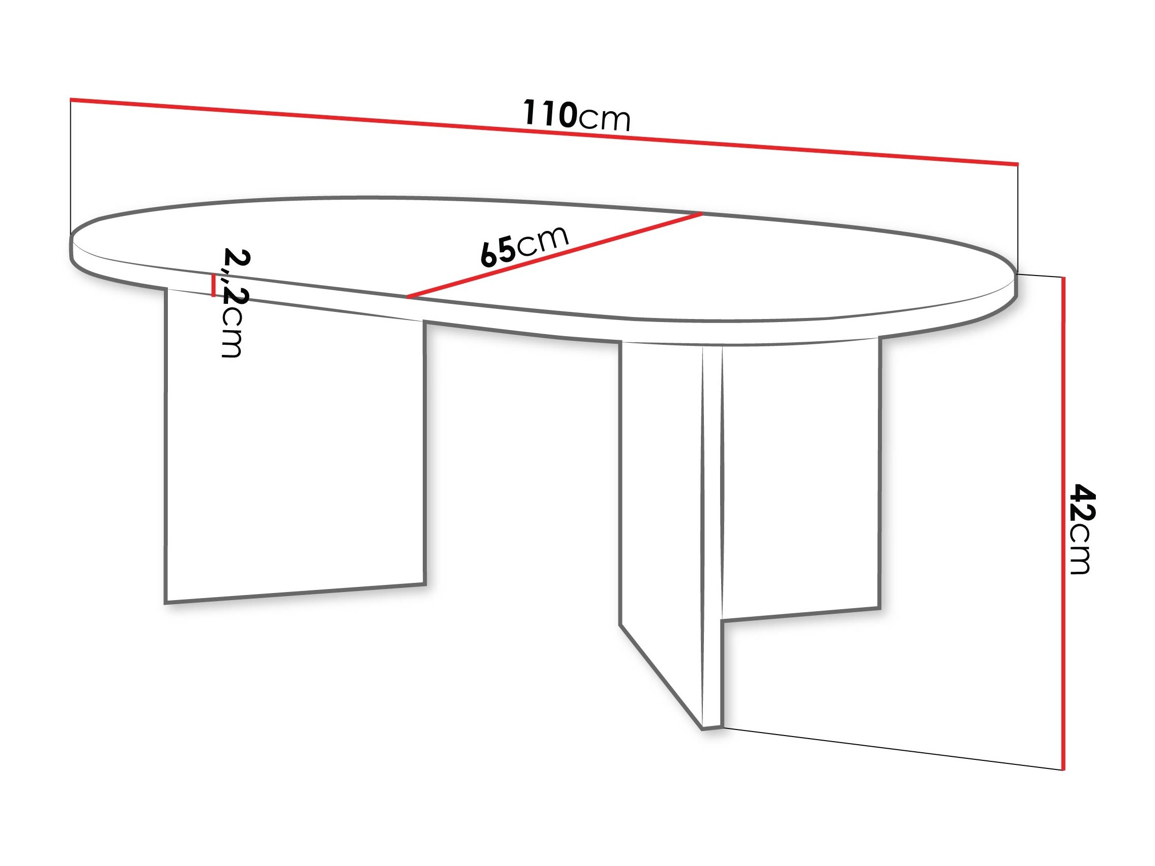Tavolino da caffè Comfivo Fungus (Quercia)