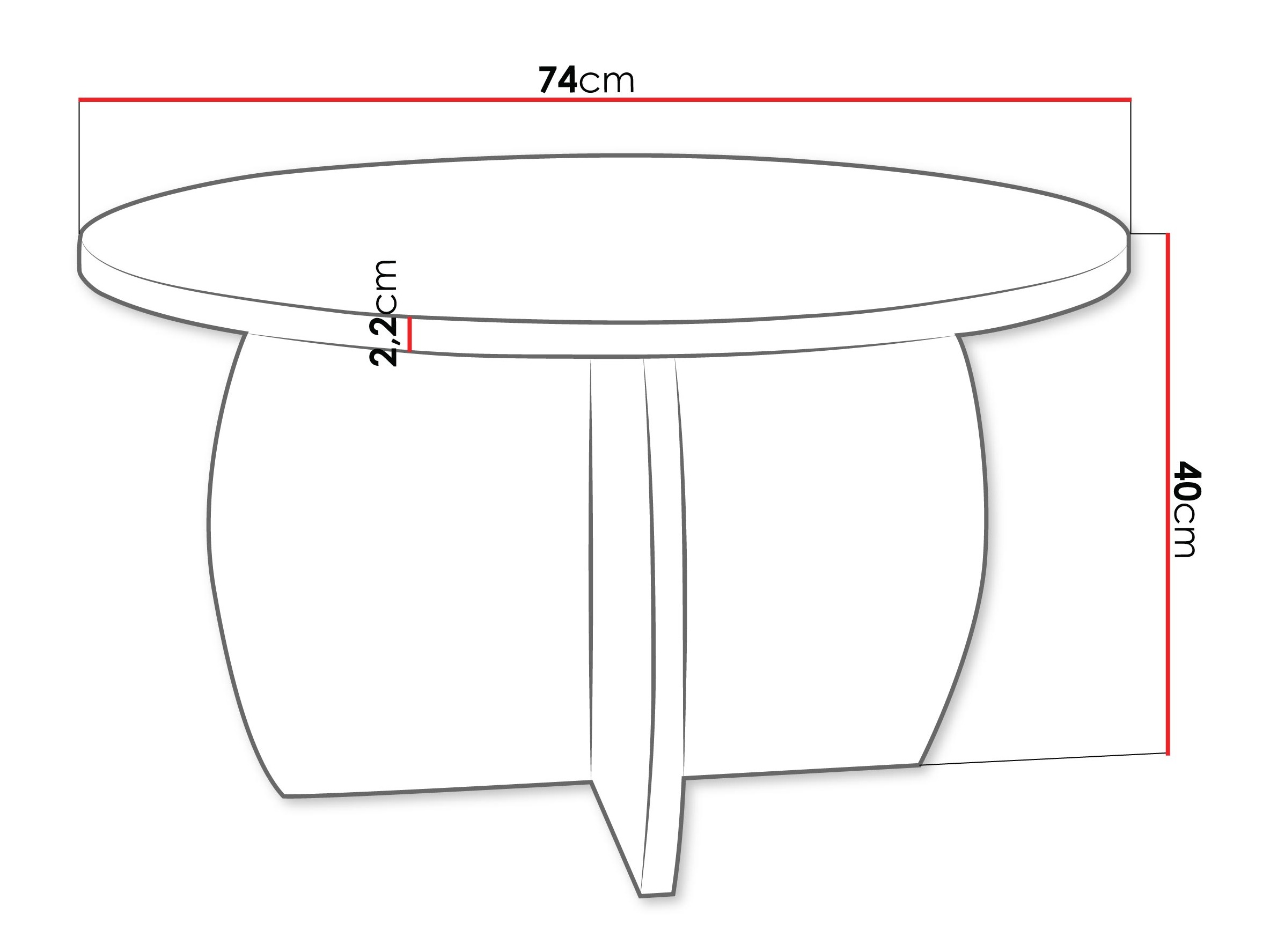 Tavolino da caffè Comfivo Pagas (Bianco)