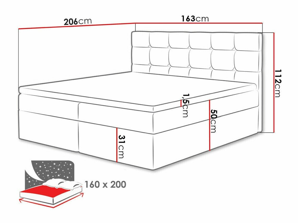 Letto continentale Comfivo Osculum I (Lambi 03)