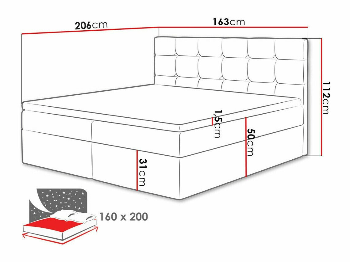 Letto continentale Comfivo Osculum I (Lambi 06)