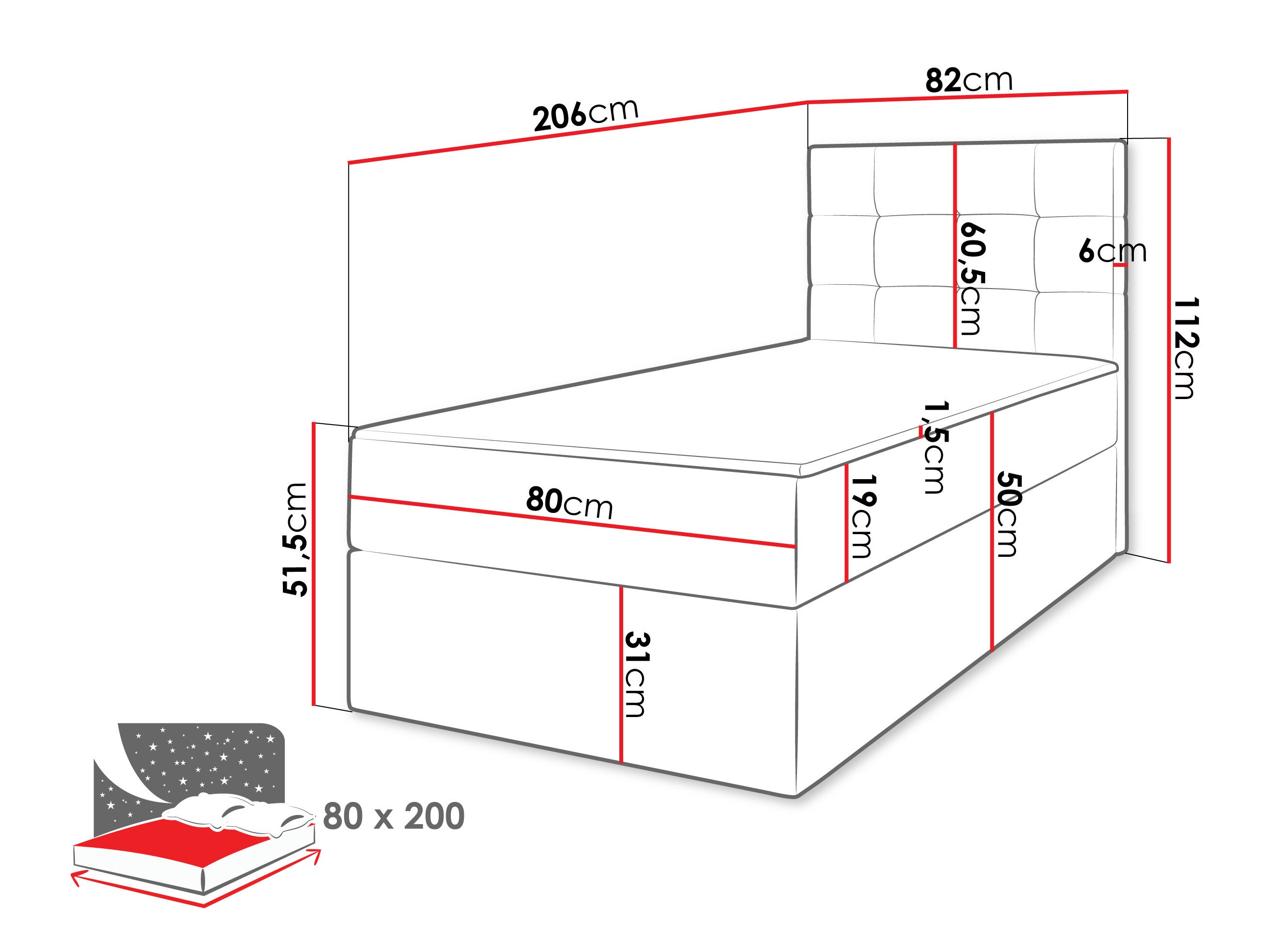 Letto continentale Comfivo Osculum II (Lambi 03)