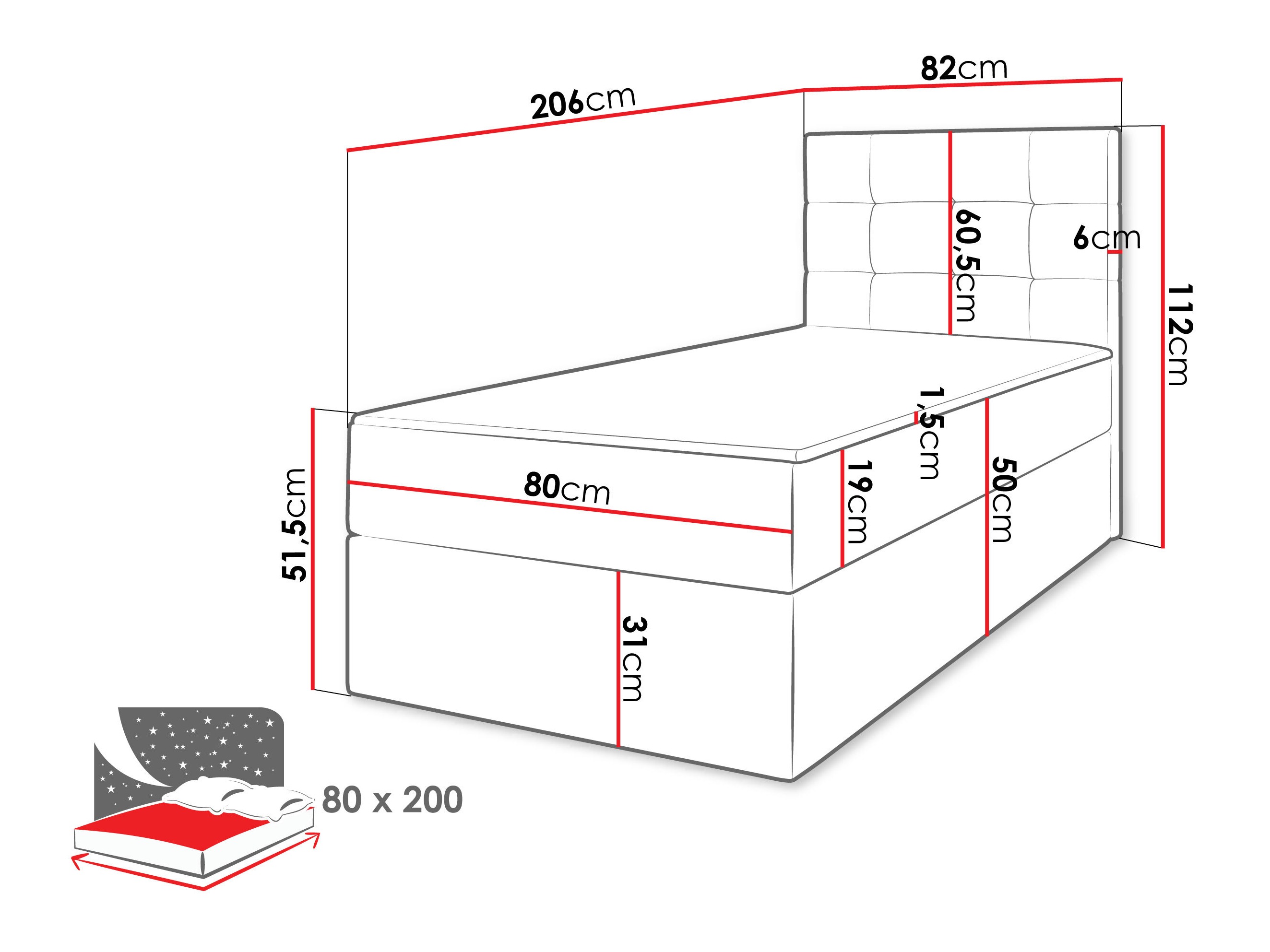 Letto continentale Comfivo Osculum II (Lambi 04)