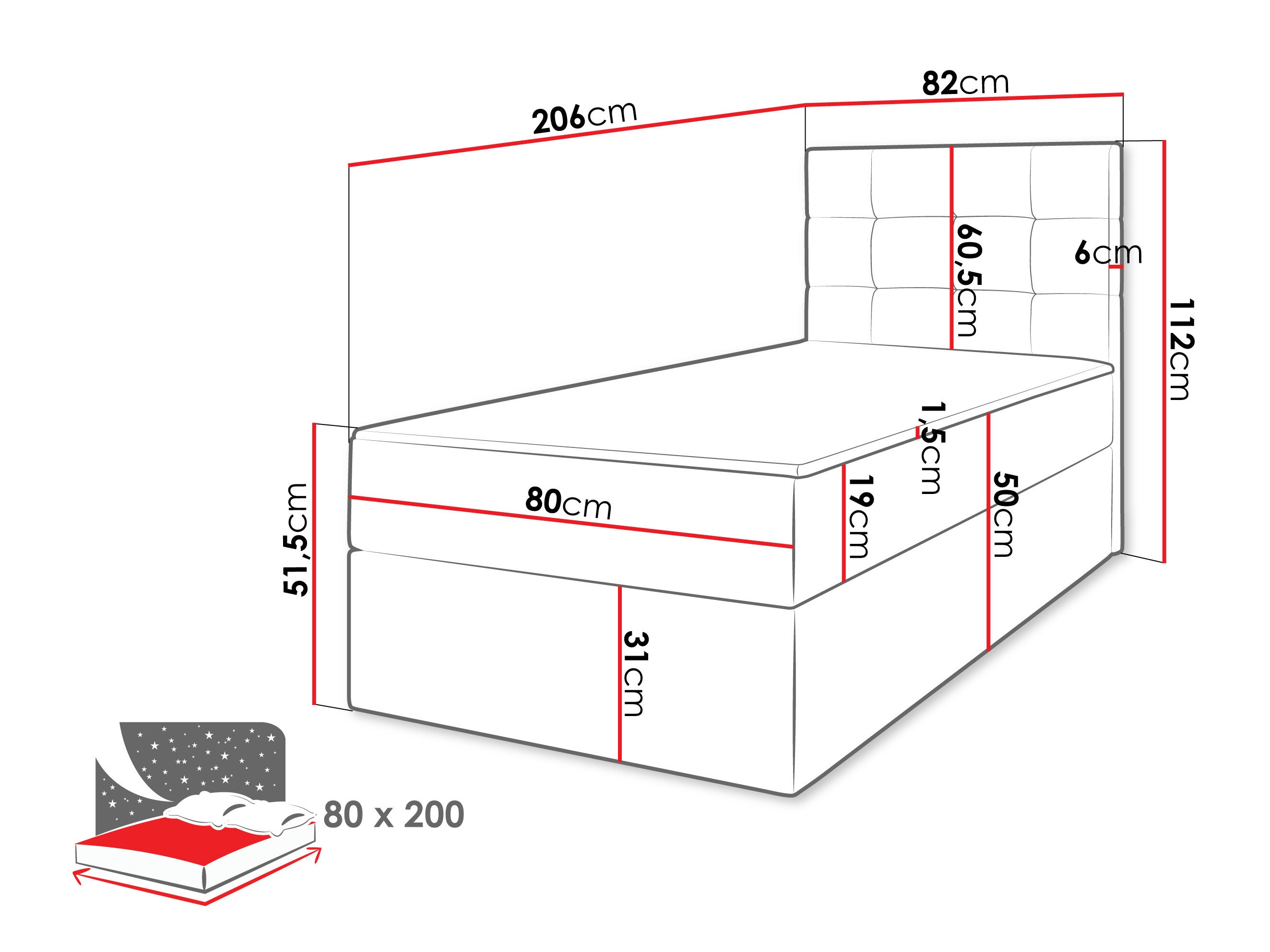 Letto continentale Comfivo Osculum II (Lambi 08)