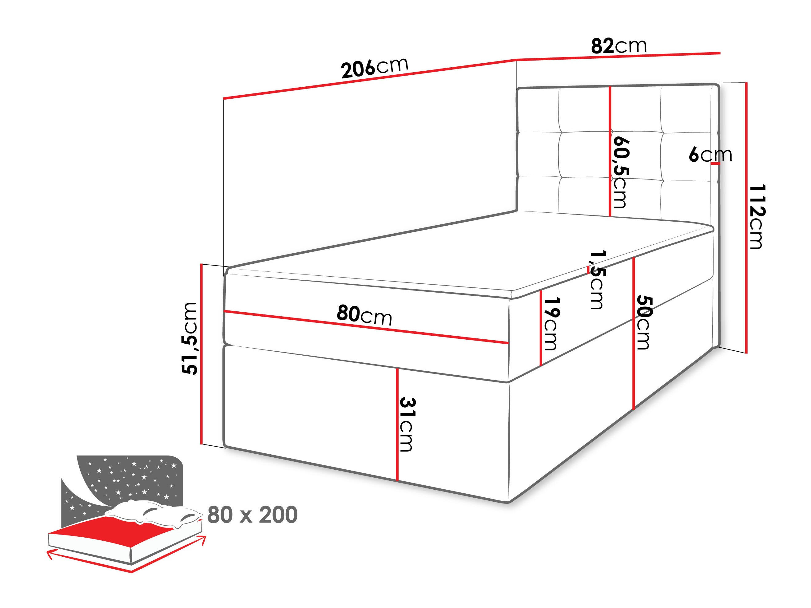 Letto continentale Comfivo Osculum II (Lambi 11)