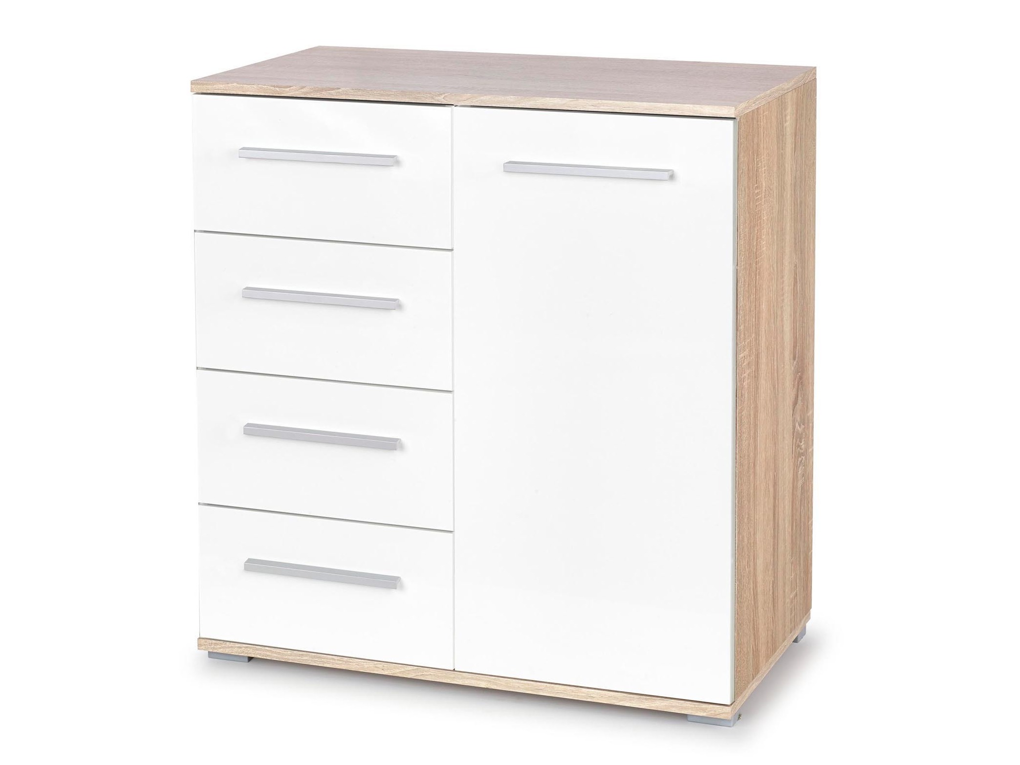 Cassettiera Cirveso 101 (Sonoma quercia + Bianco lucido)