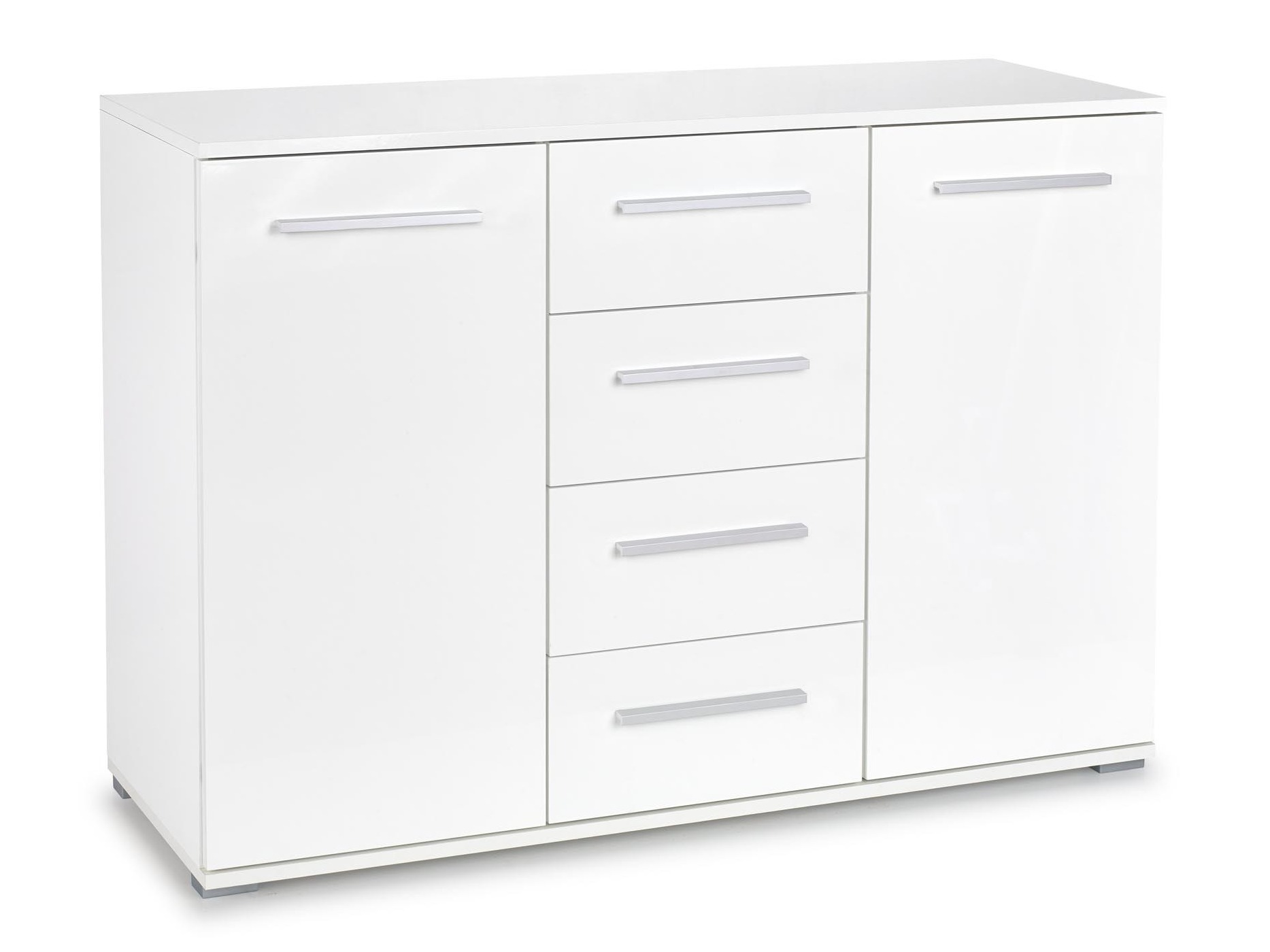 Cassettiera Cirveso 103 (Bianco + Bianco lucido)